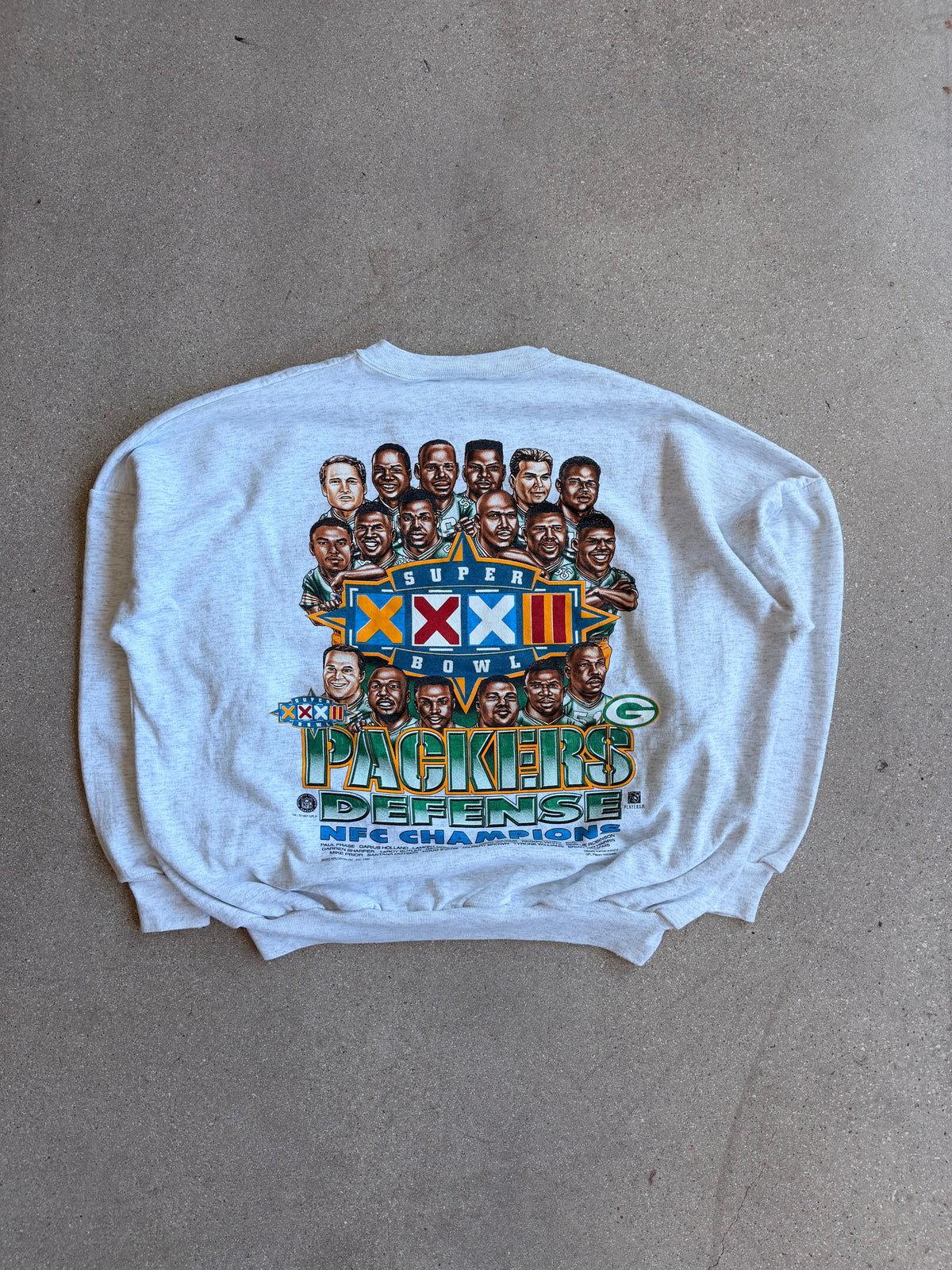Vintage Double Sided 1996 NFC Champions Team Caricature Crewneck - XL