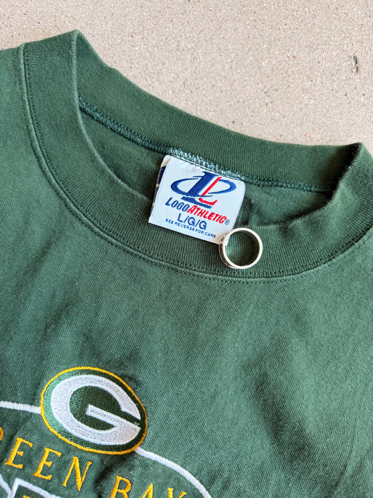 Vintage Packers Logo Athletic Heavy Weight Graphic Tee - L