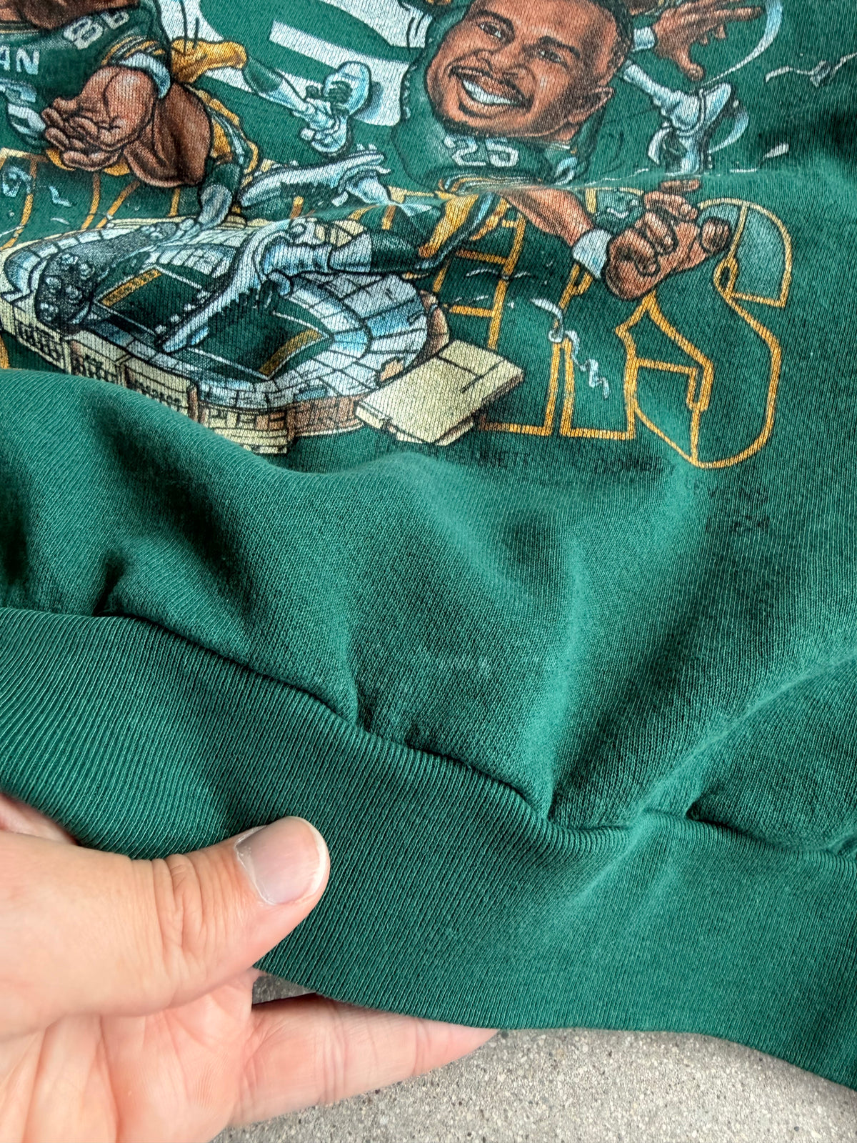 Vintage "Lambeau Leap" Caricature Crewneck - XL