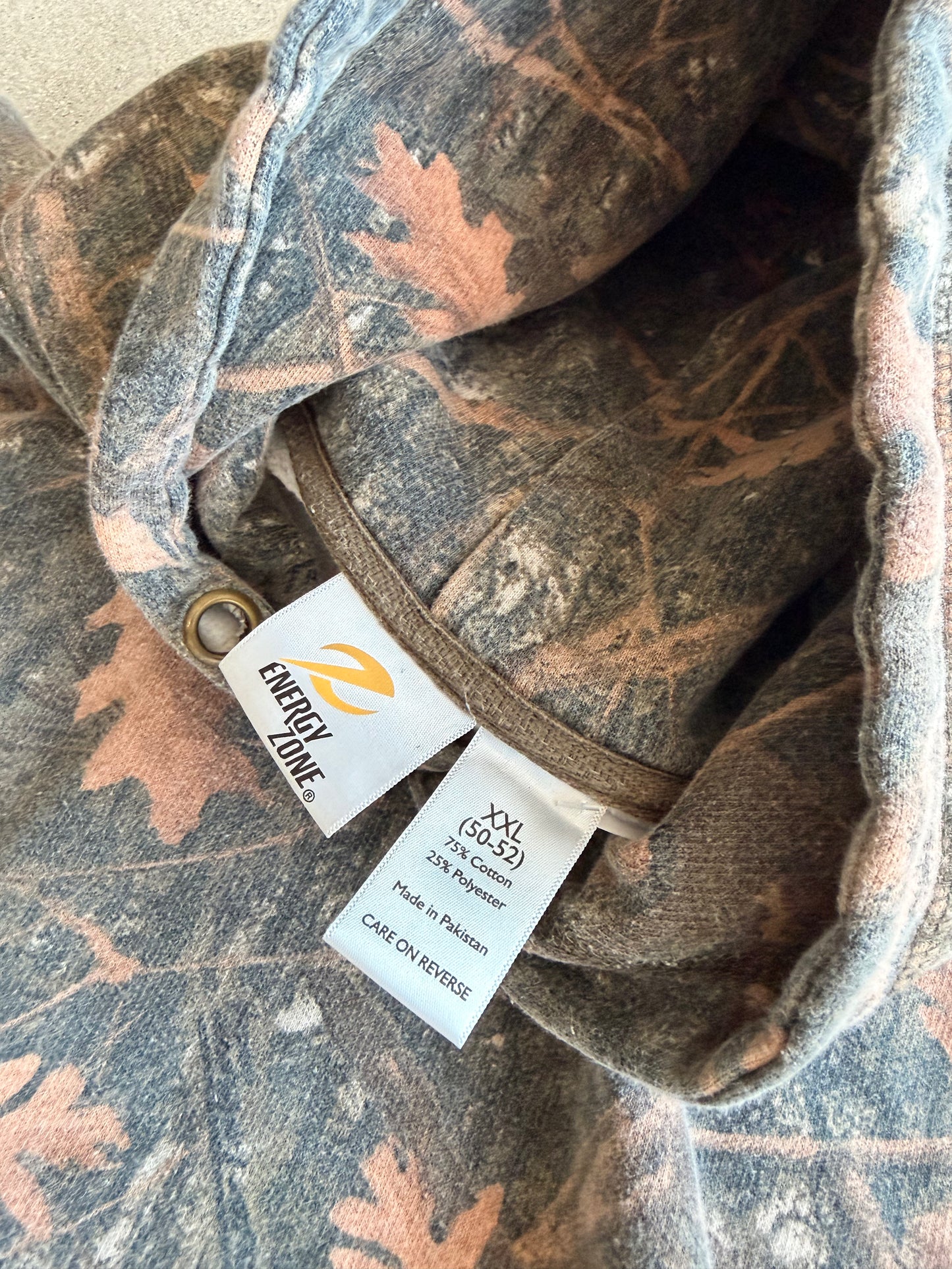 Vintage Heavyweight Camo Hoodie - XL