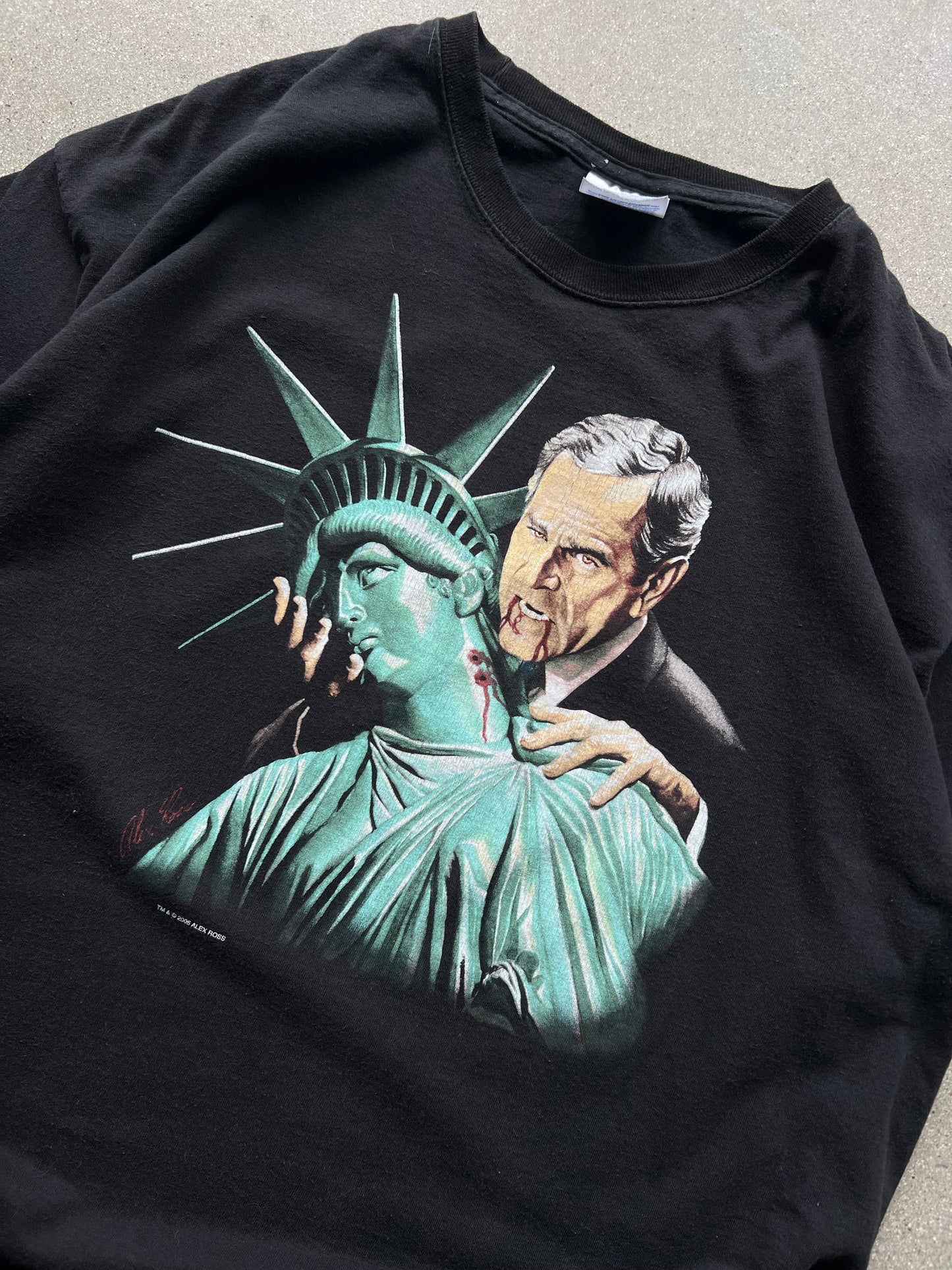 Vintage Alex Ross George W Bush Vampire Tee - XL