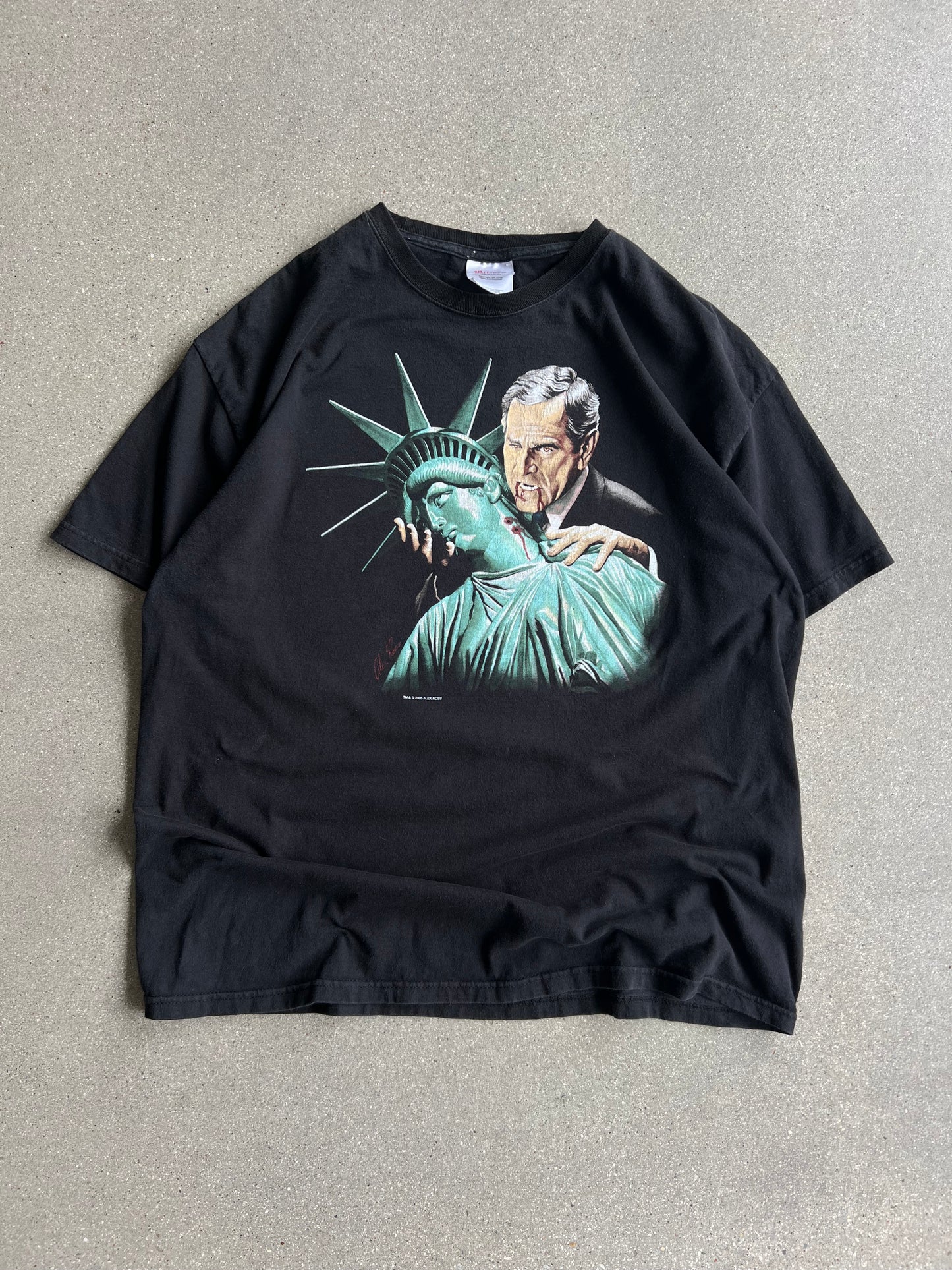 Vintage Alex Ross George W Bush Vampire Tee - XL