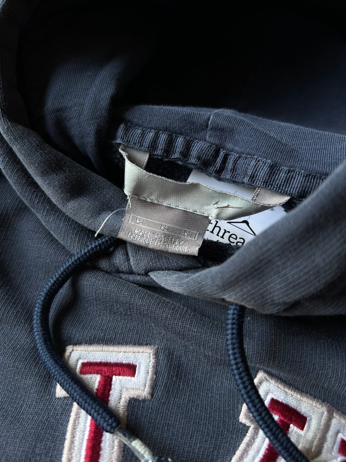 Vintage Nike Spell Out Navy Hoodie - M