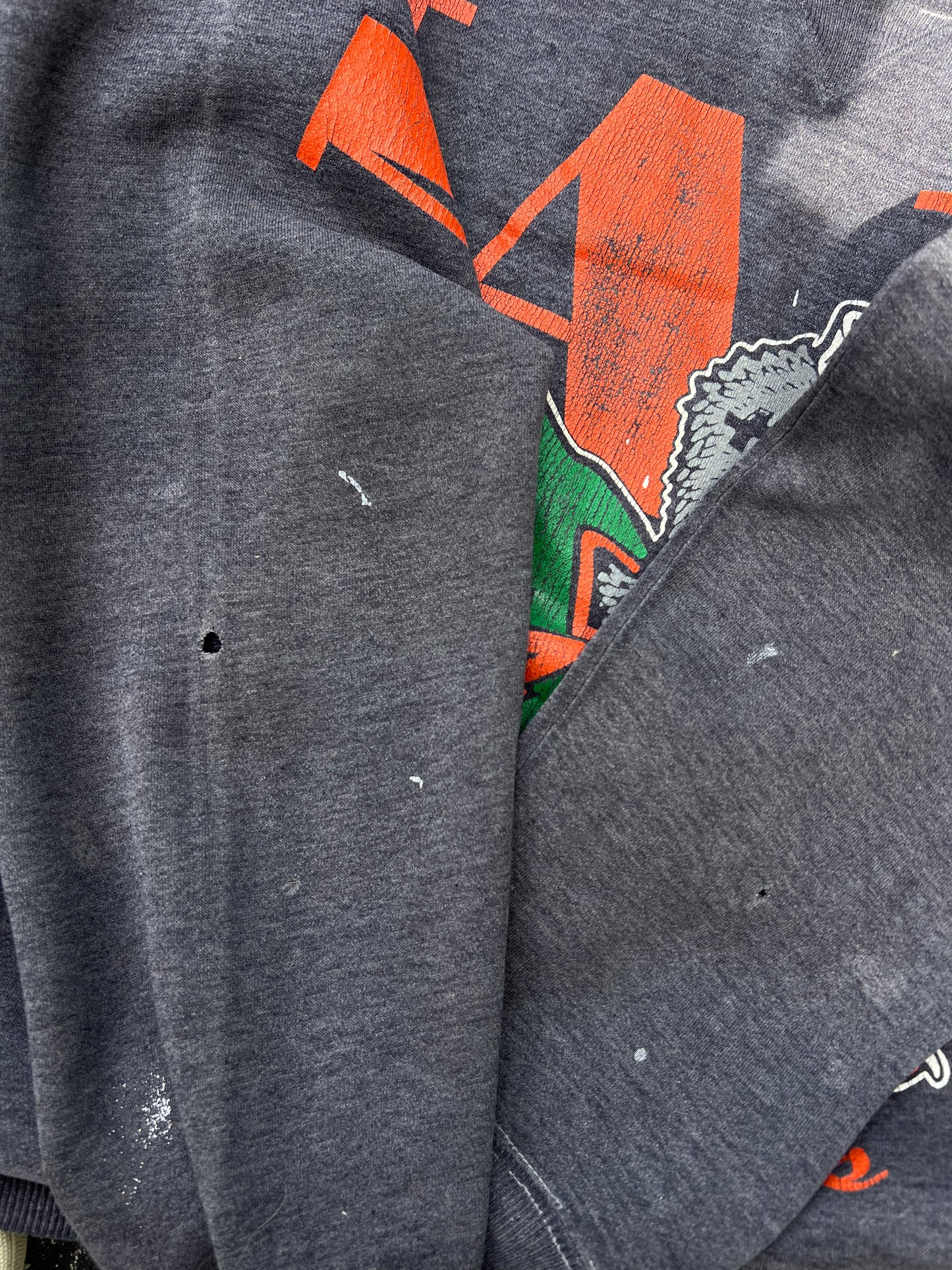 Vintage Miami Hurricanes Spellout Crew - XL