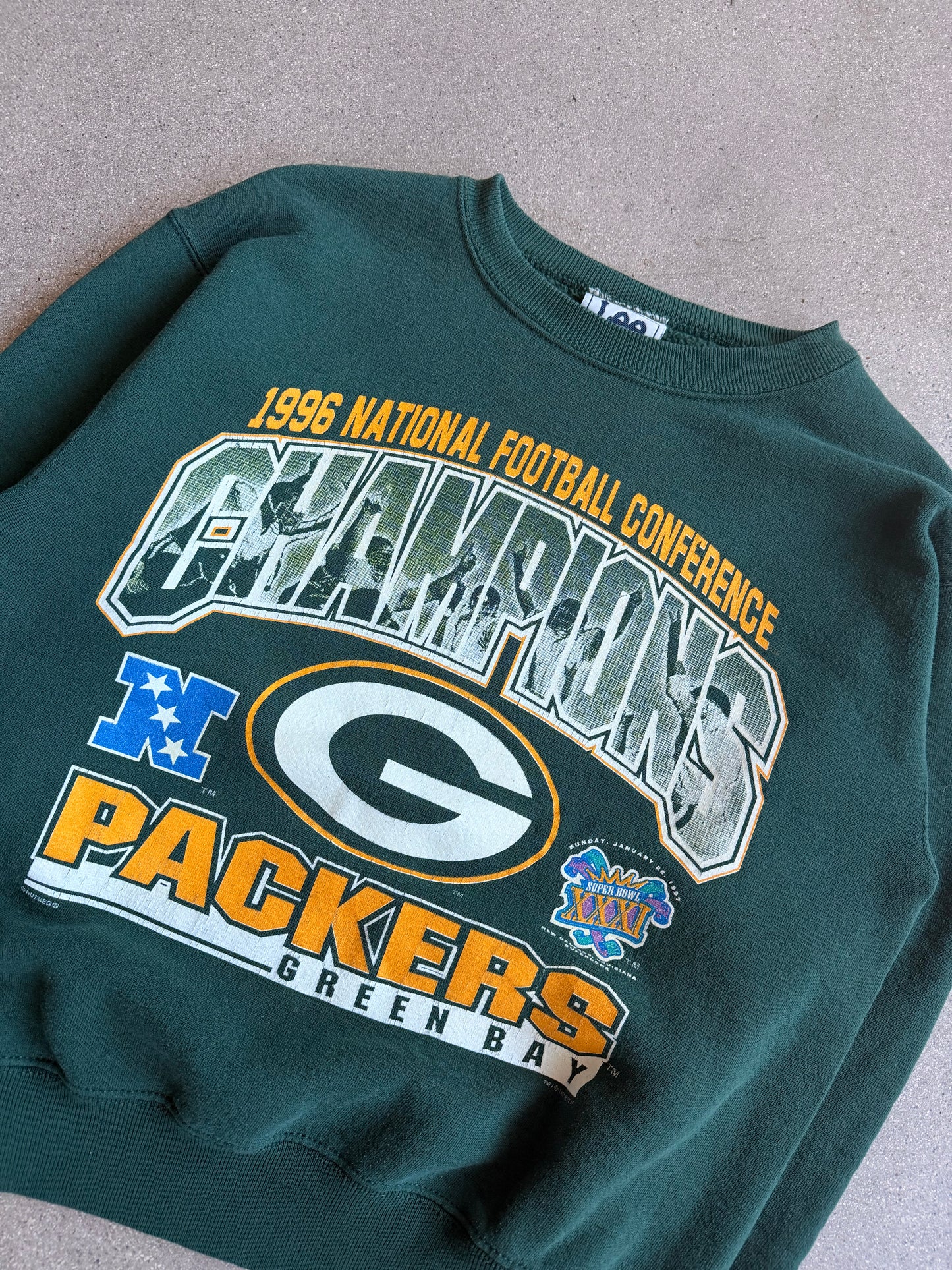 Vintage Packers 1996 NFC Champions Crewneck - L