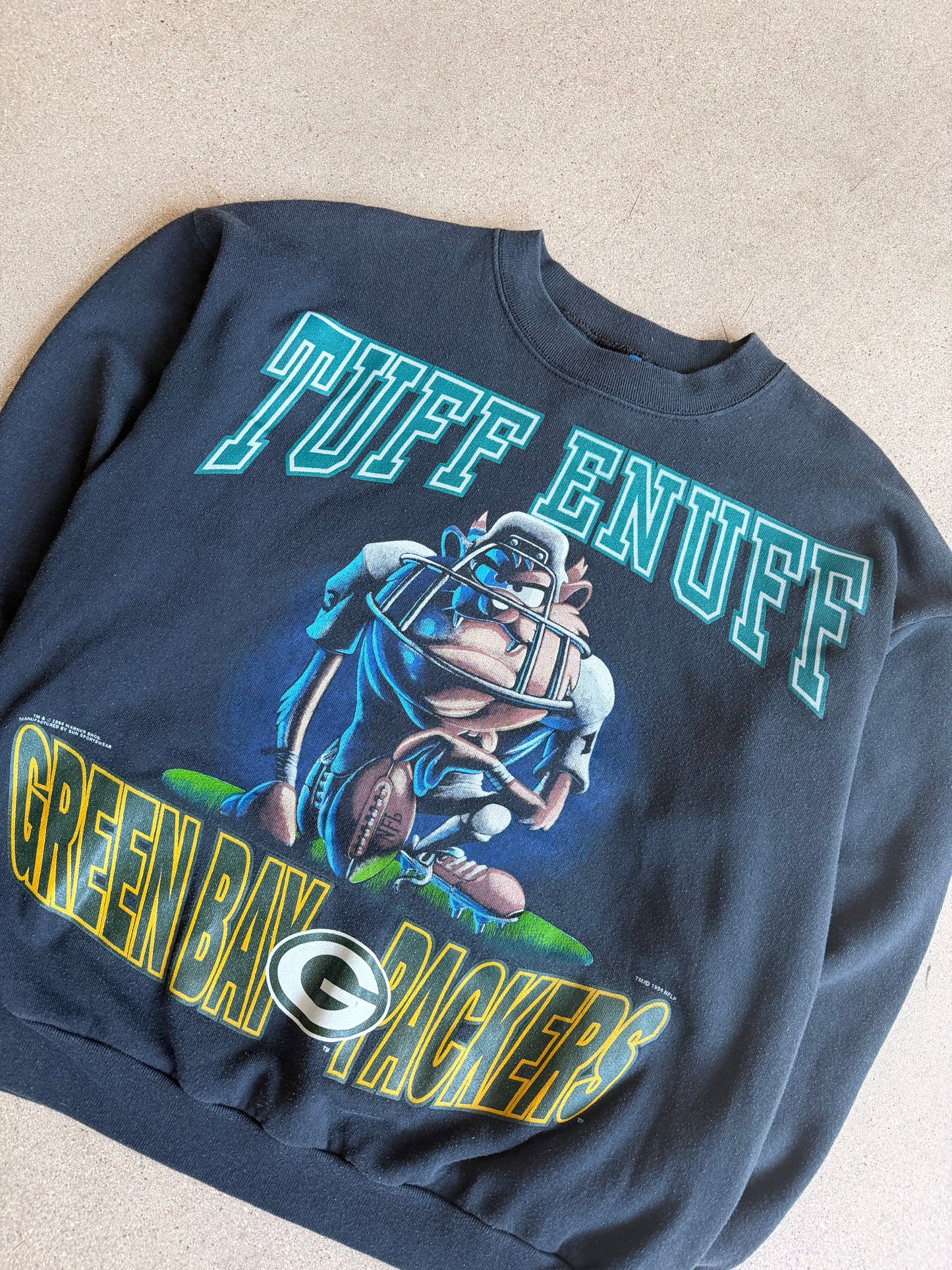 Vintage Packers 1994 "Tuff Enuff" Taz Crewneck - L