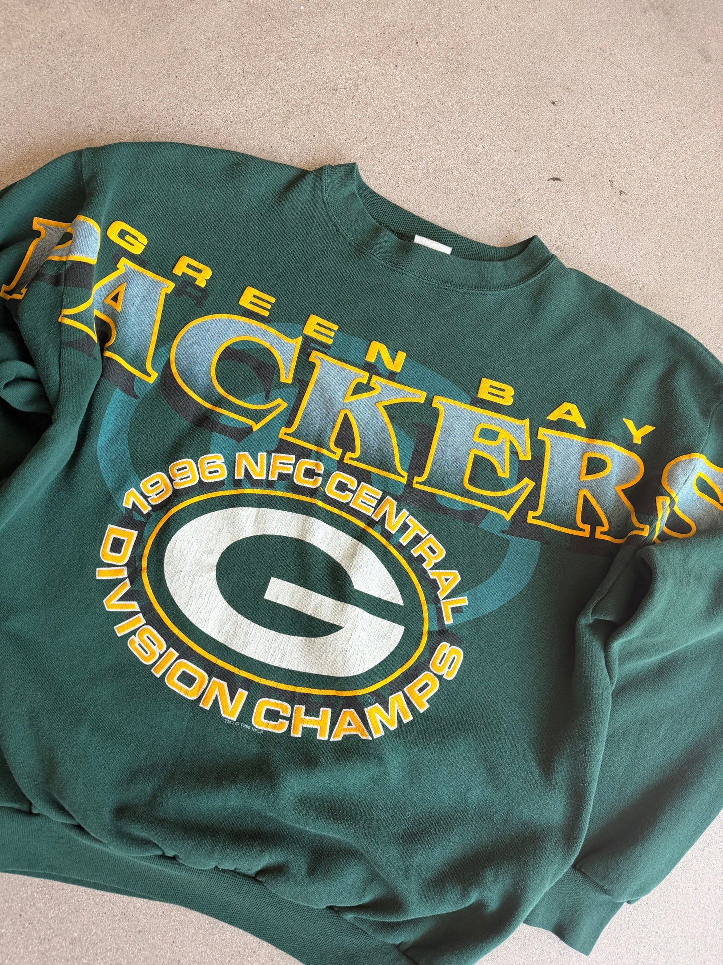 Vintage Packers NFC Champions Spellout Crewneck - XL