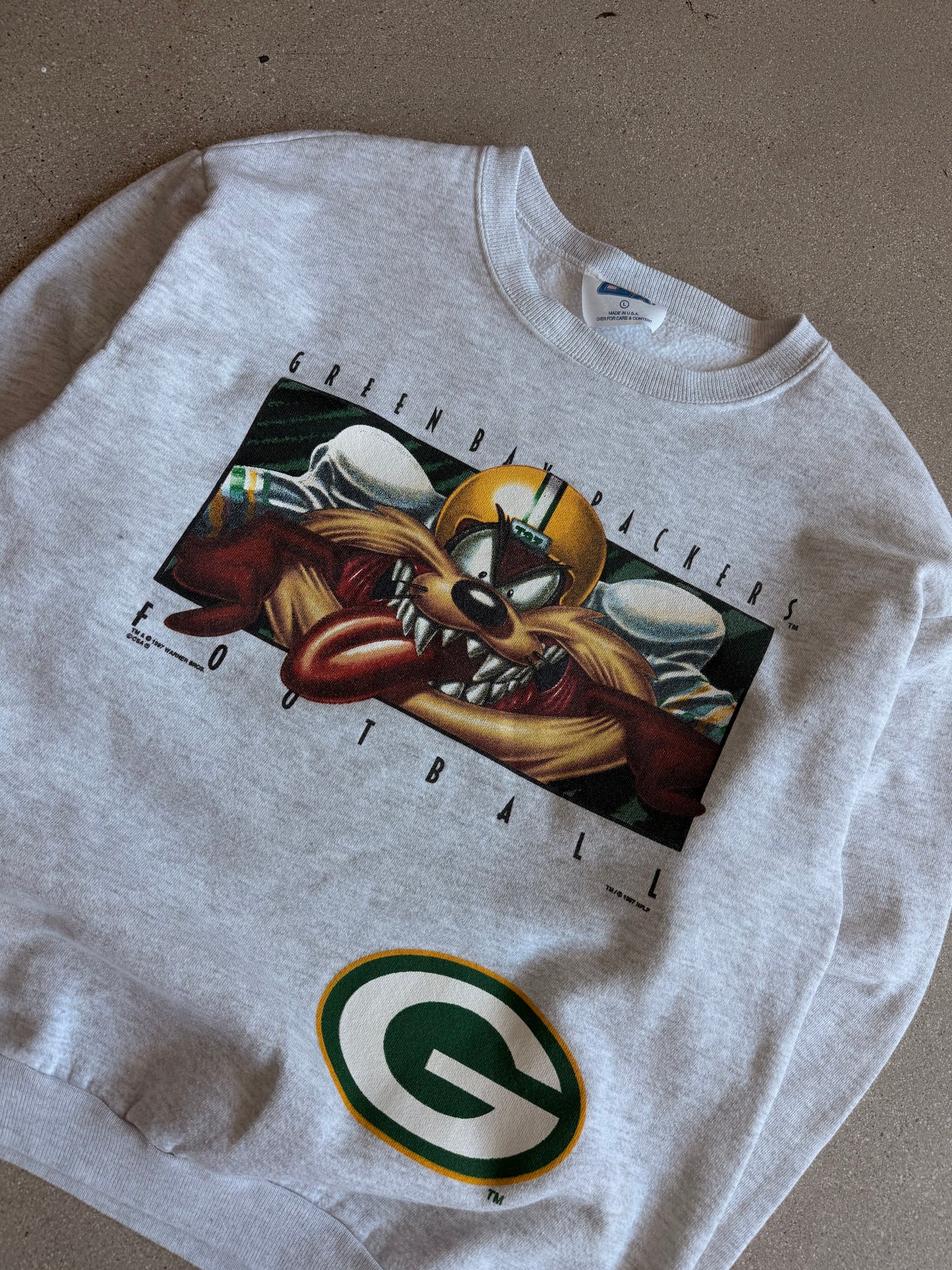 Vintage Packers 1997 Taz Crewneck - L