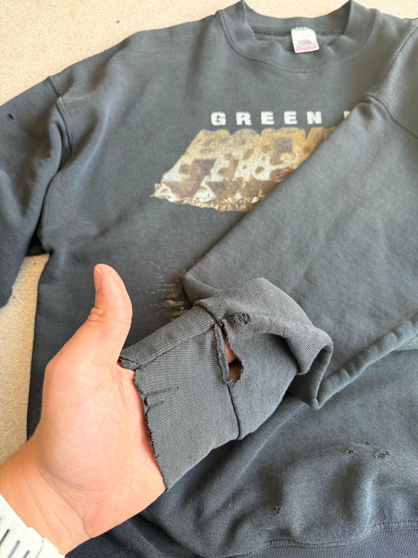 Vintage Packers Taz Faded Thrashed Crewneck - XL