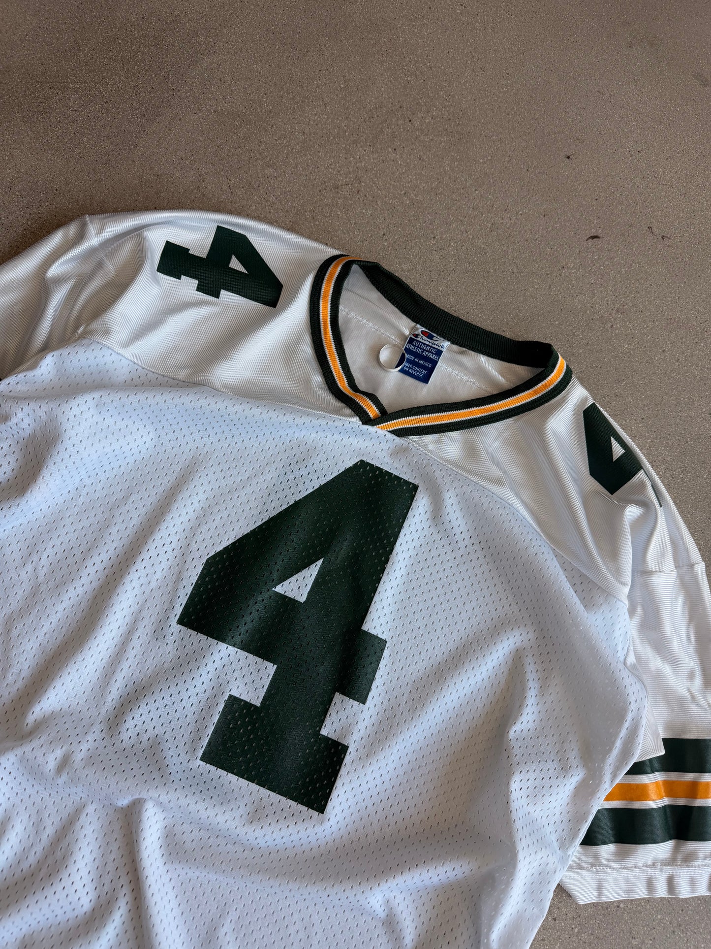 Vintage Packers Brett Farve Champion White Away Jersey - XL
