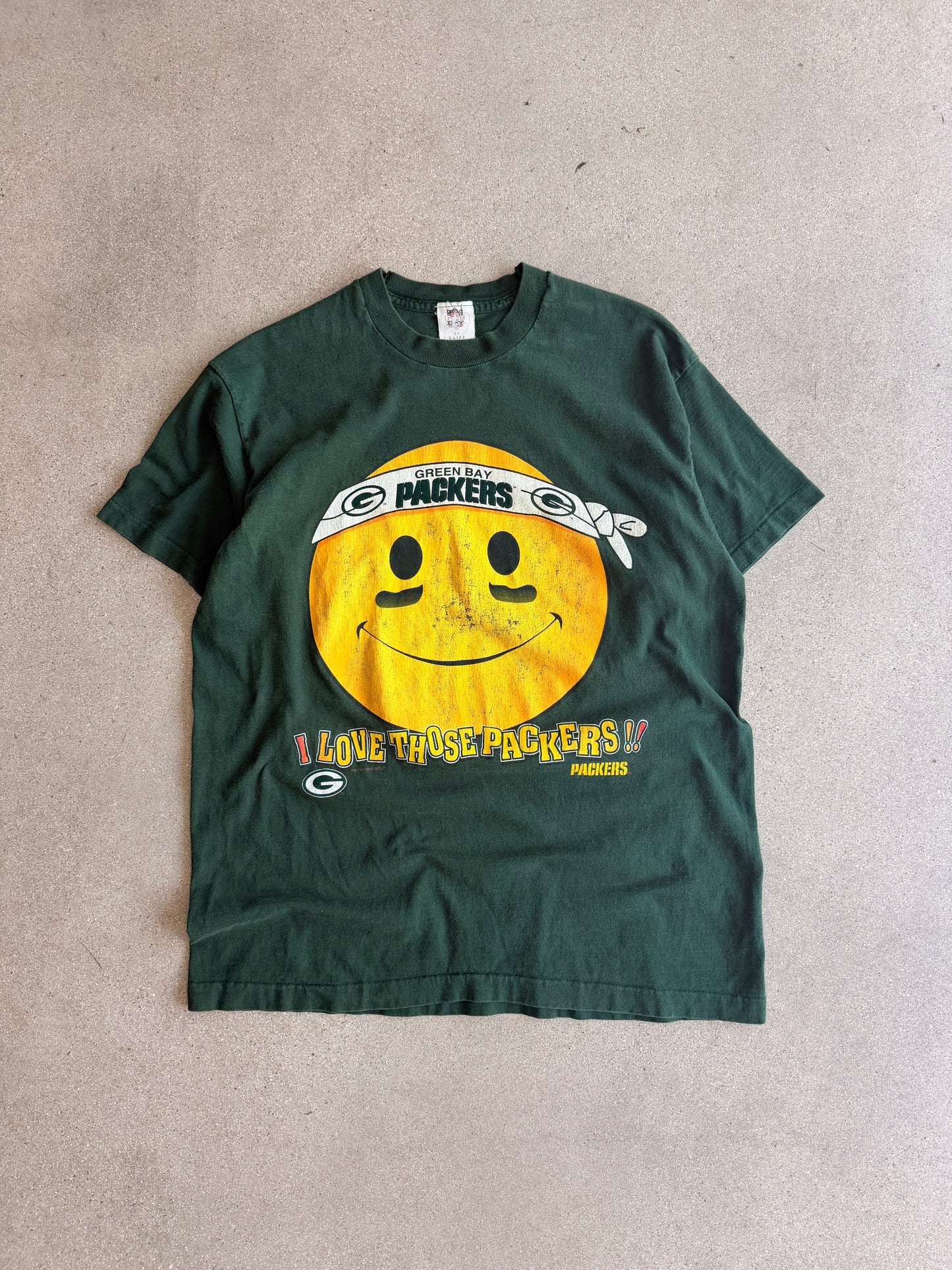 Vintage Packers Smiley Face Tee - XL