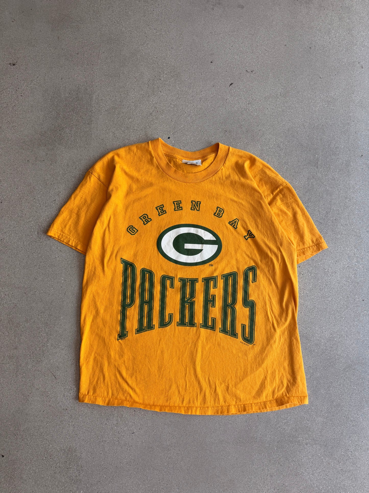 Vintage Packers Yellow Graphic Tee - XL