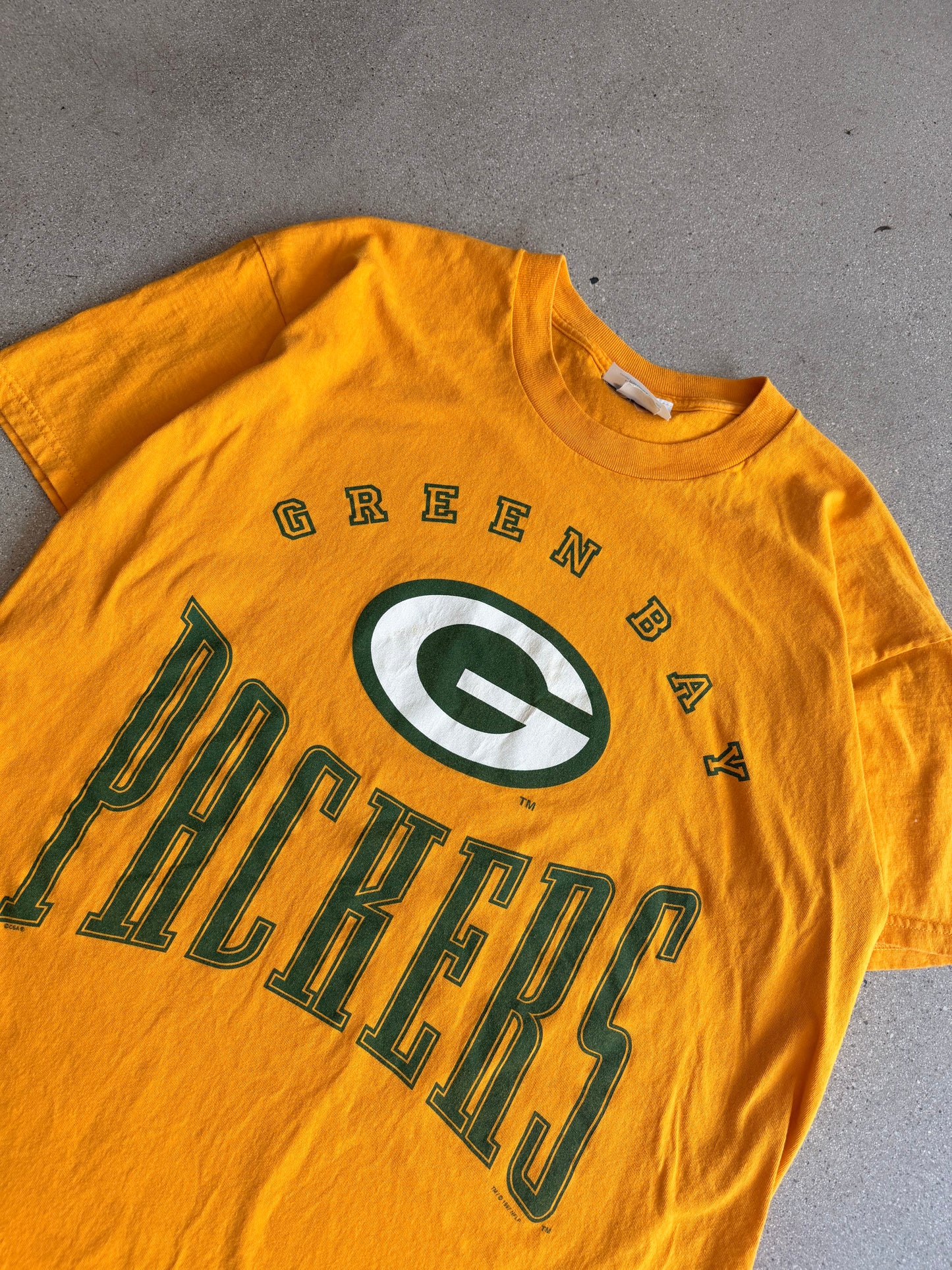Vintage Packers Yellow Graphic Tee - XL