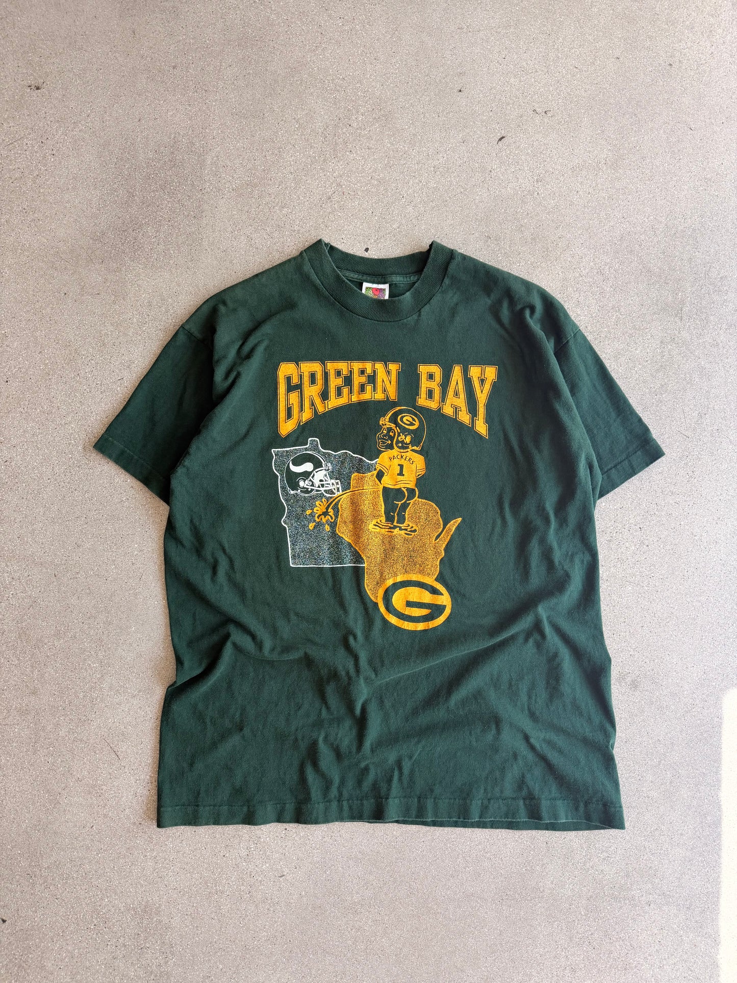 Vintage Packers Bootleg Piss On The Vikings - XL