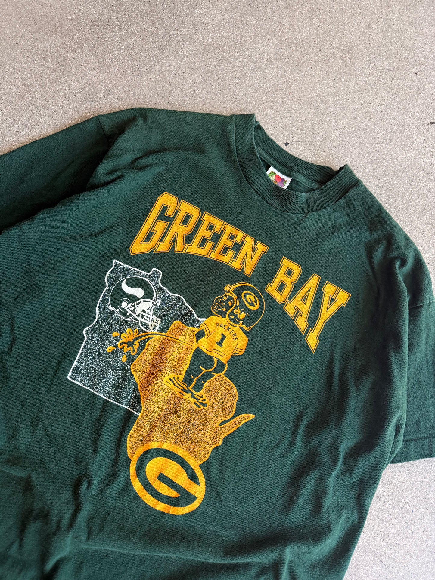 Vintage Packers Bootleg Piss On The Vikings - XL