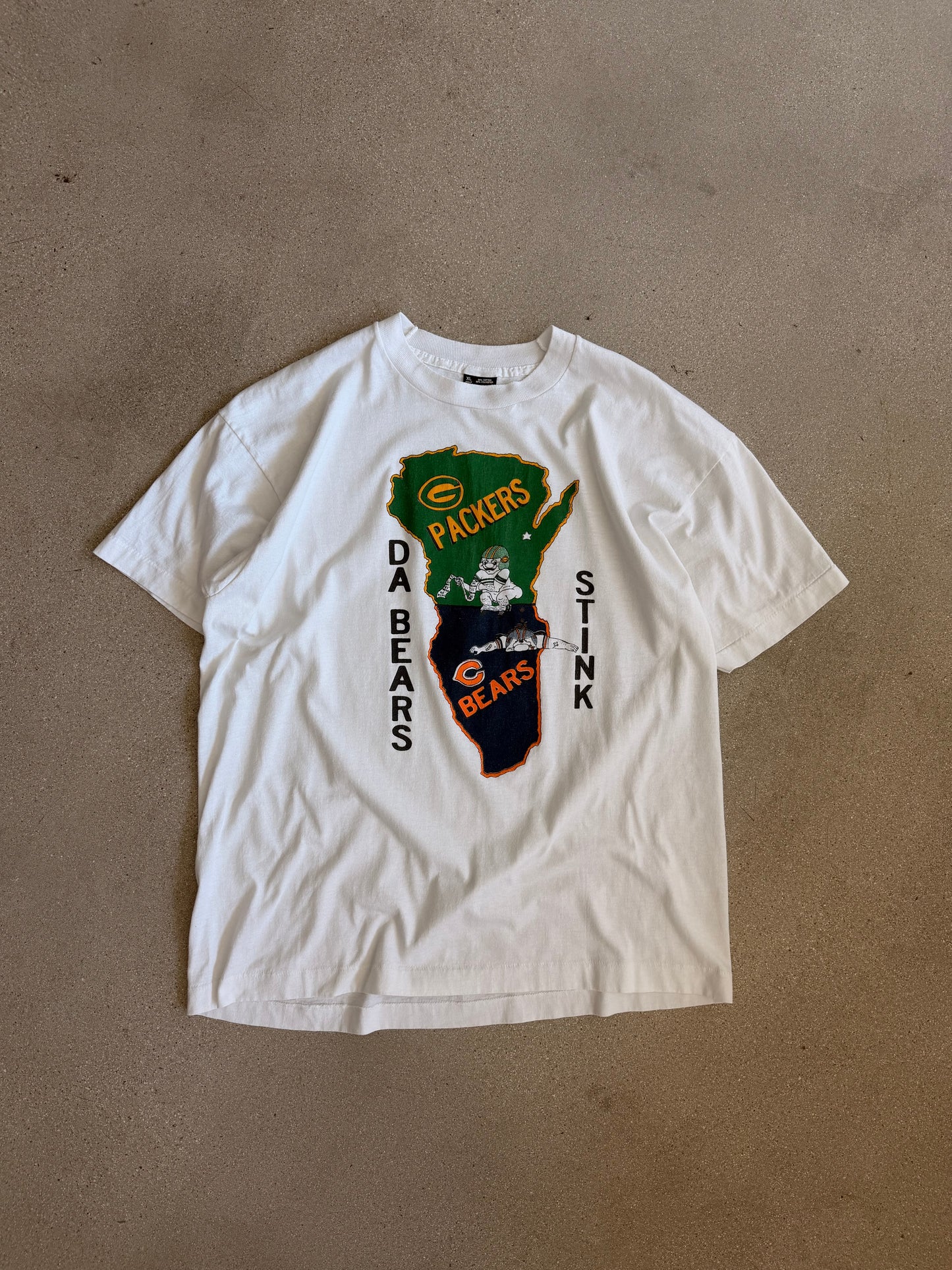 Vintage Packers Bootleg Bears Rivalry Tee - XL