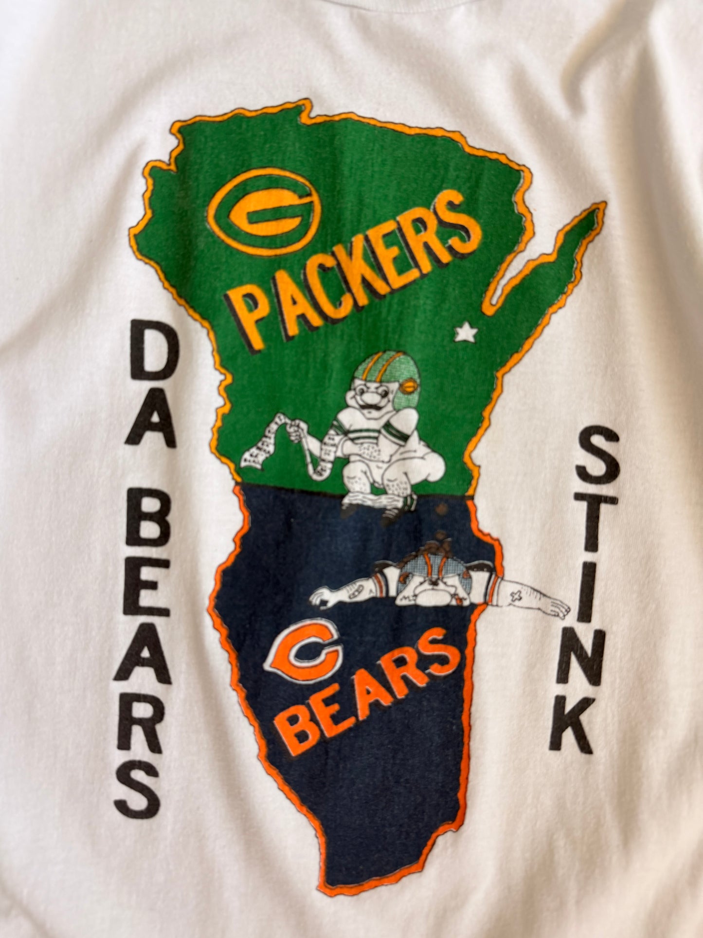 Vintage Packers Bootleg Bears Rivalry Tee - XL