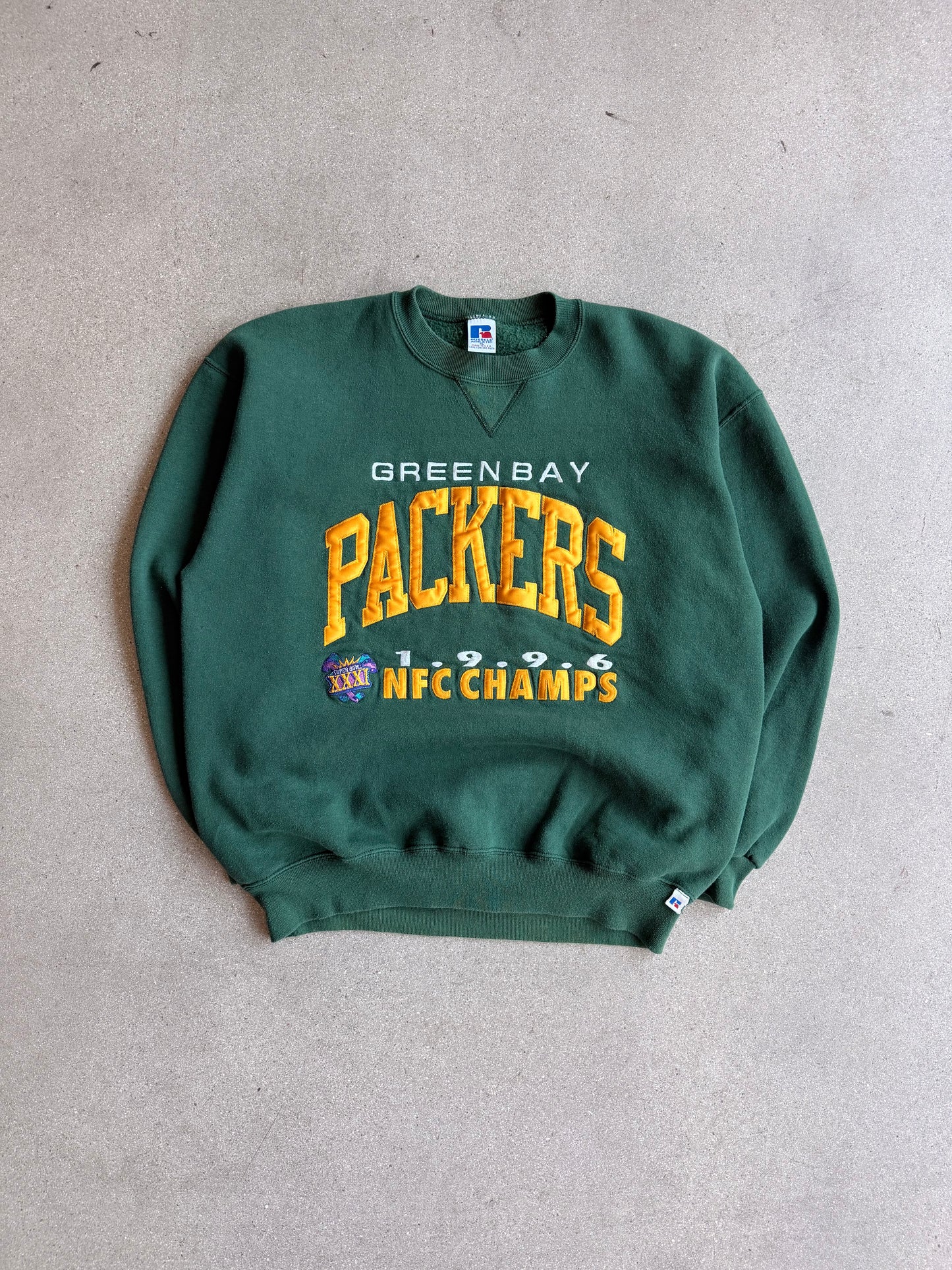 Vintage Packers 1996 Embroidered NFC Champions Crew - XL