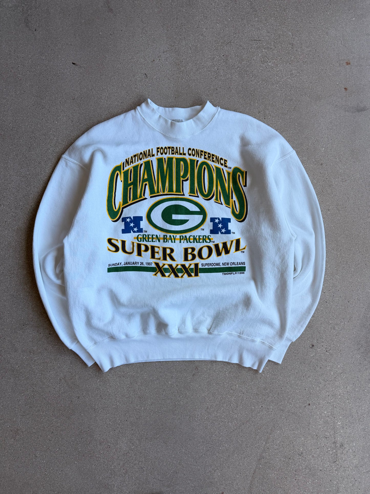 Vintage Packers Superbowl 31 Champions Crewneck - XL