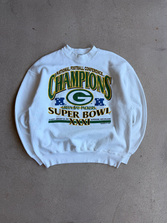 Vintage Packers Superbowl 31 Champions Crewneck - XL