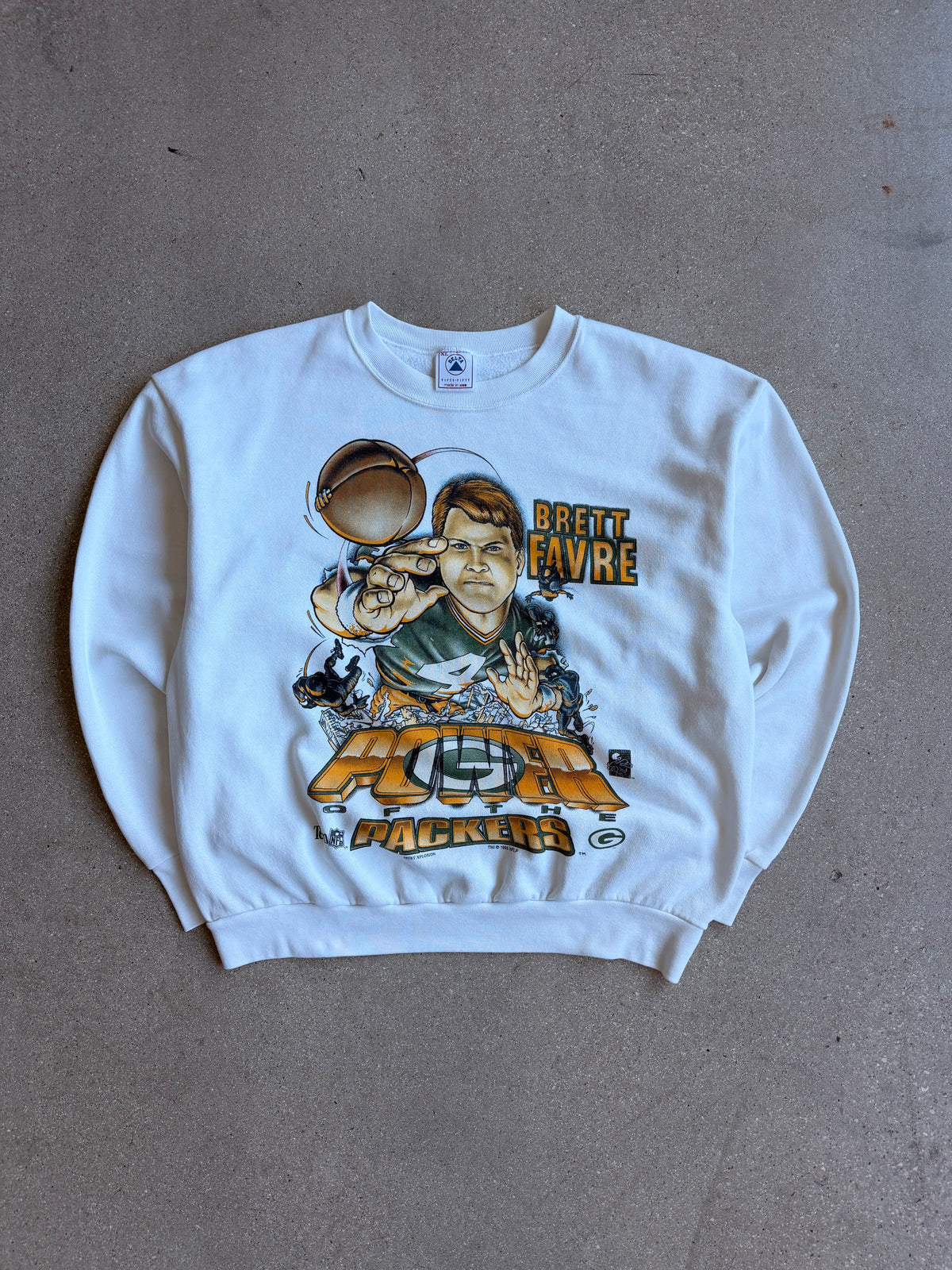 Vintage Brett Farve Caricature Crewneck - XL