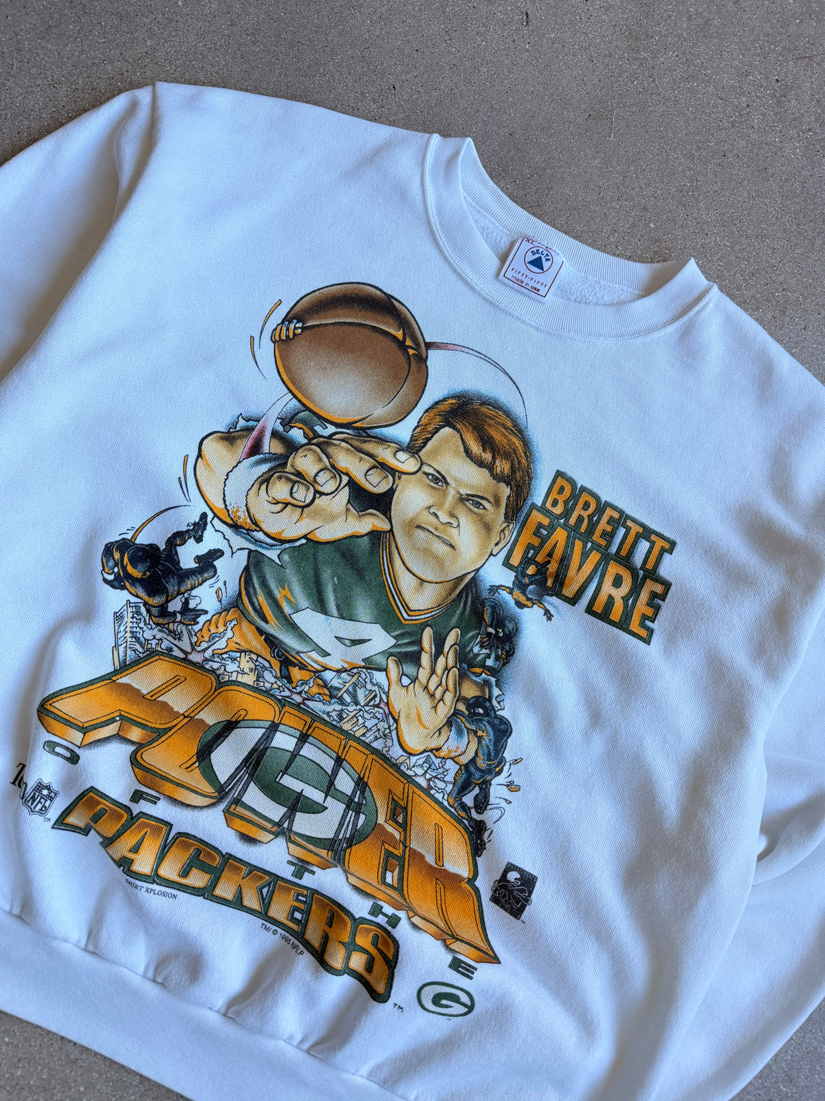 Vintage Brett Farve Caricature Crewneck - XL