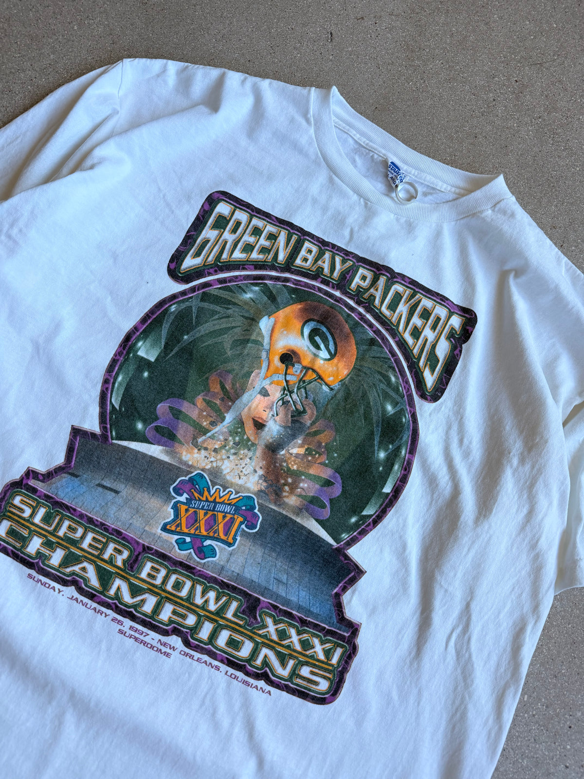 Vintage Packers Super Bowl 31 Victory Tee - XL