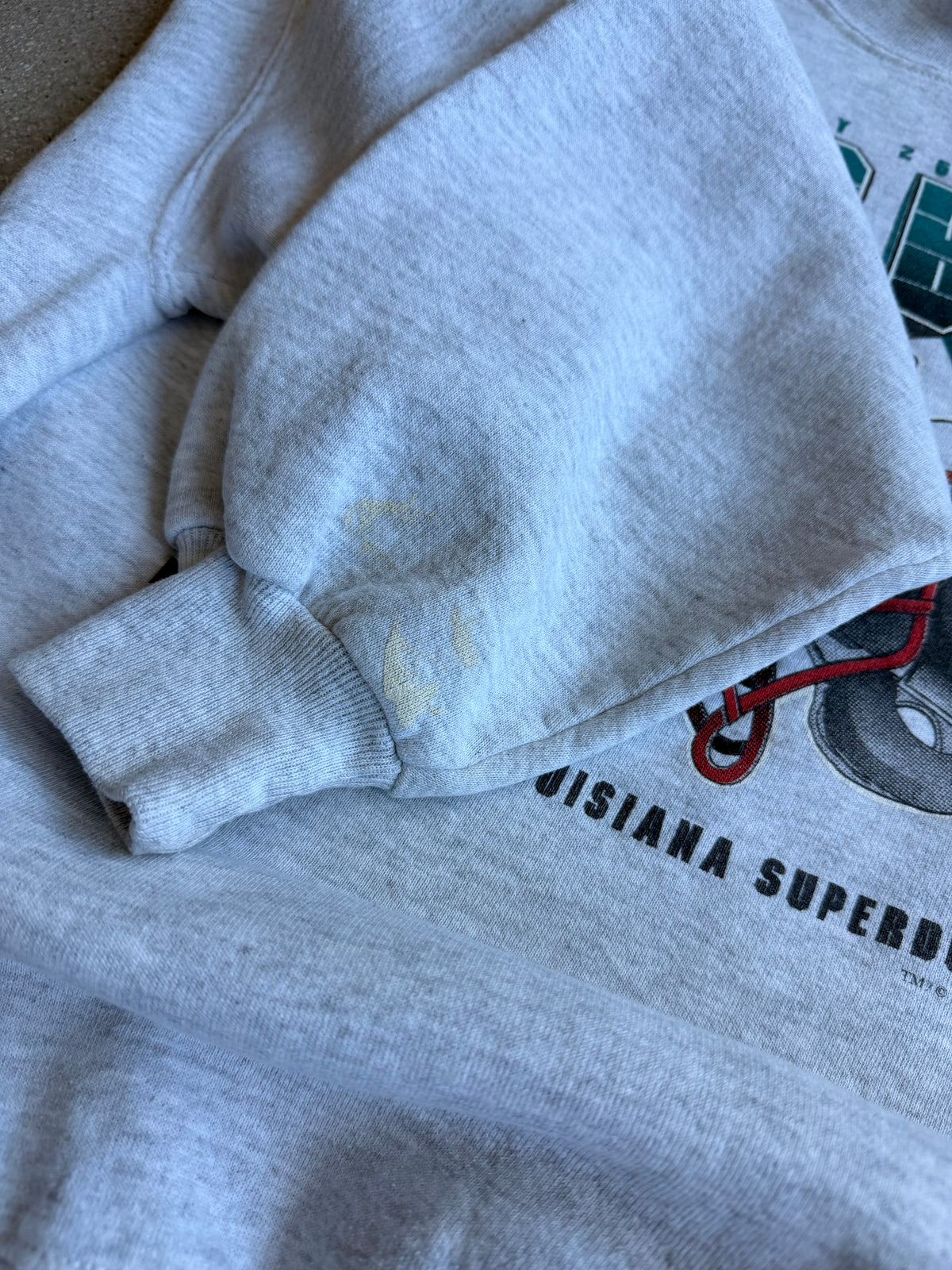 Vintage Packers vs Patriots Helmet Crewneck - L