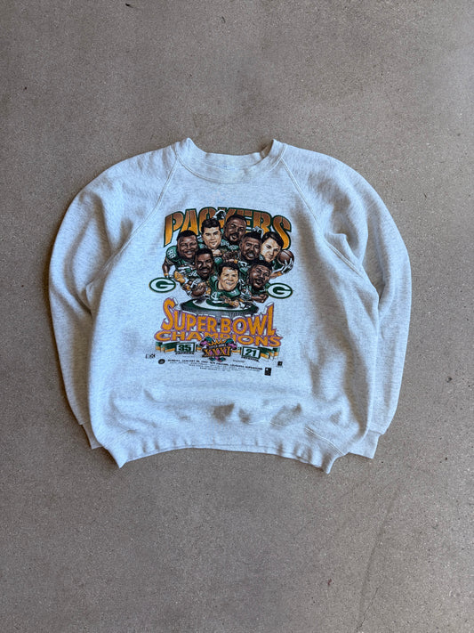 Vintage Super Bowl 31 Caricature Crewneck - XL