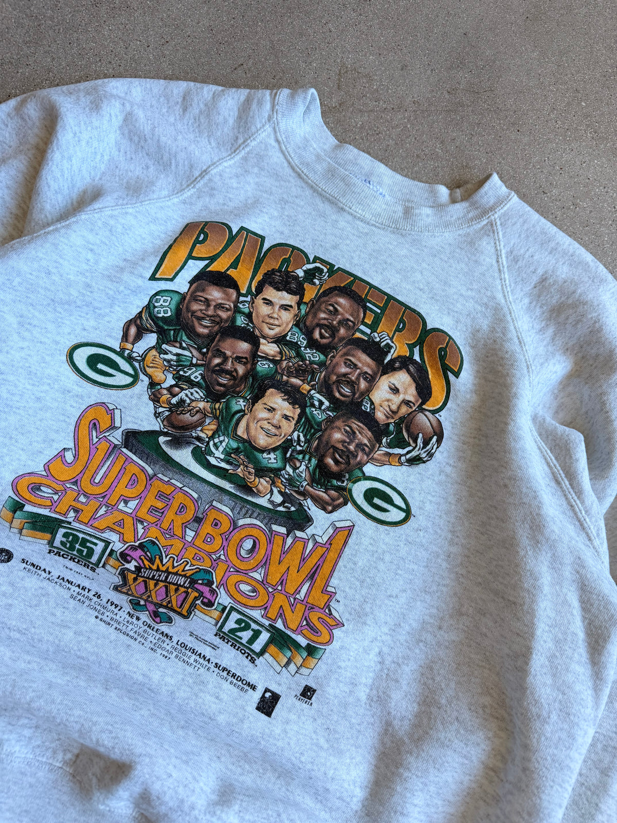 Vintage Super Bowl 31 Caricature Crewneck - XL