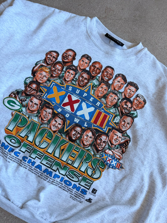Vintage Double Sided 1996 NFC Champions Team Caricature Crewneck - XL