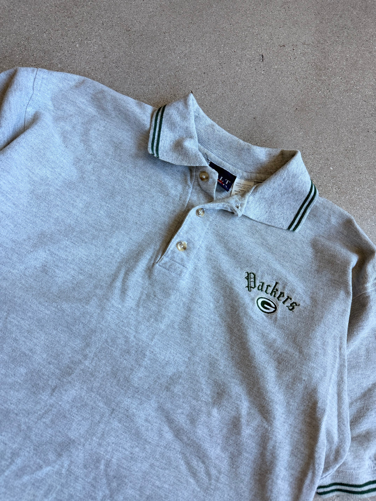 Vintage Packers Embroidered Polo - L