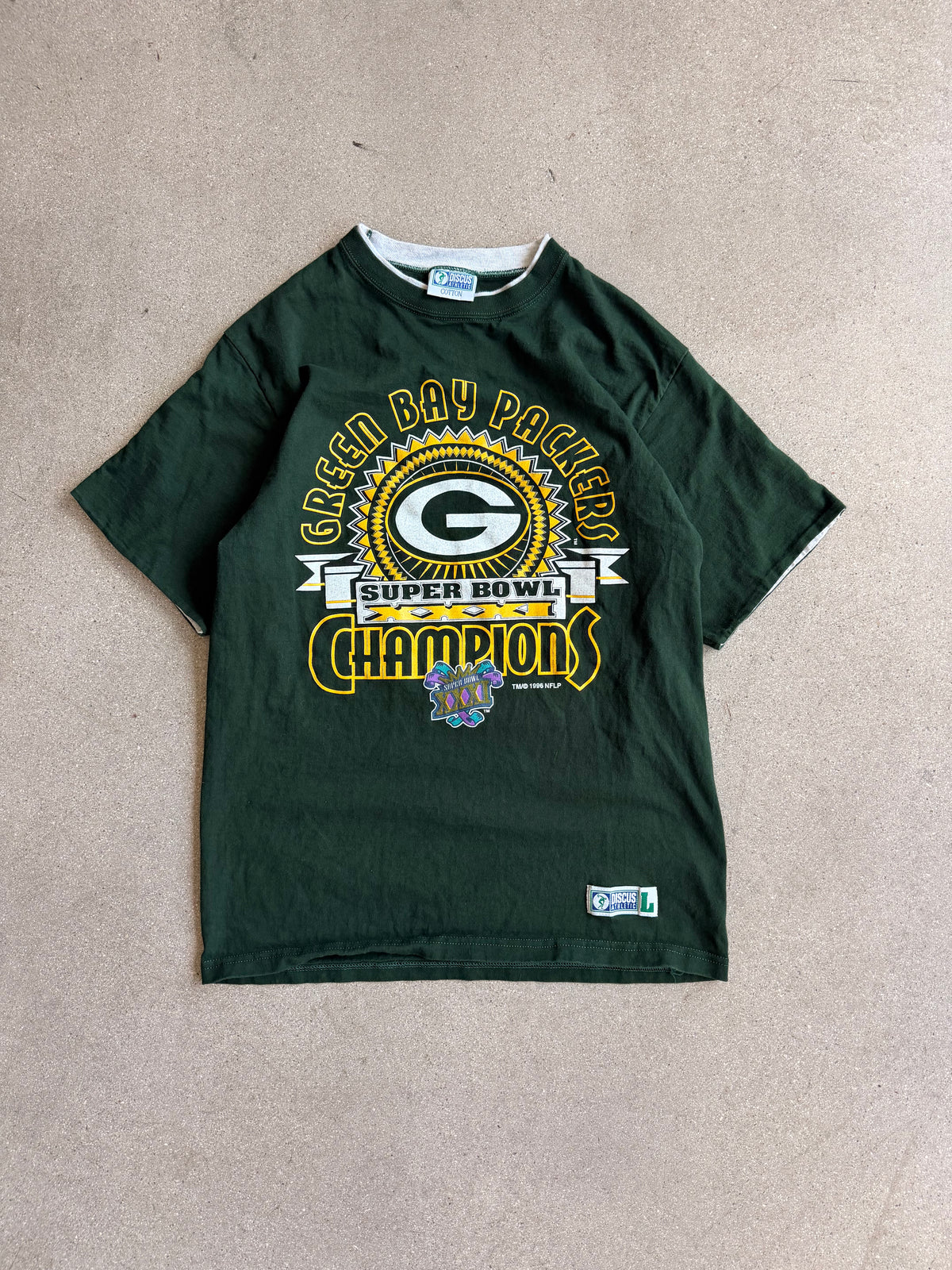 Vintage Packers Superbowl 31 Graphic Tee - M