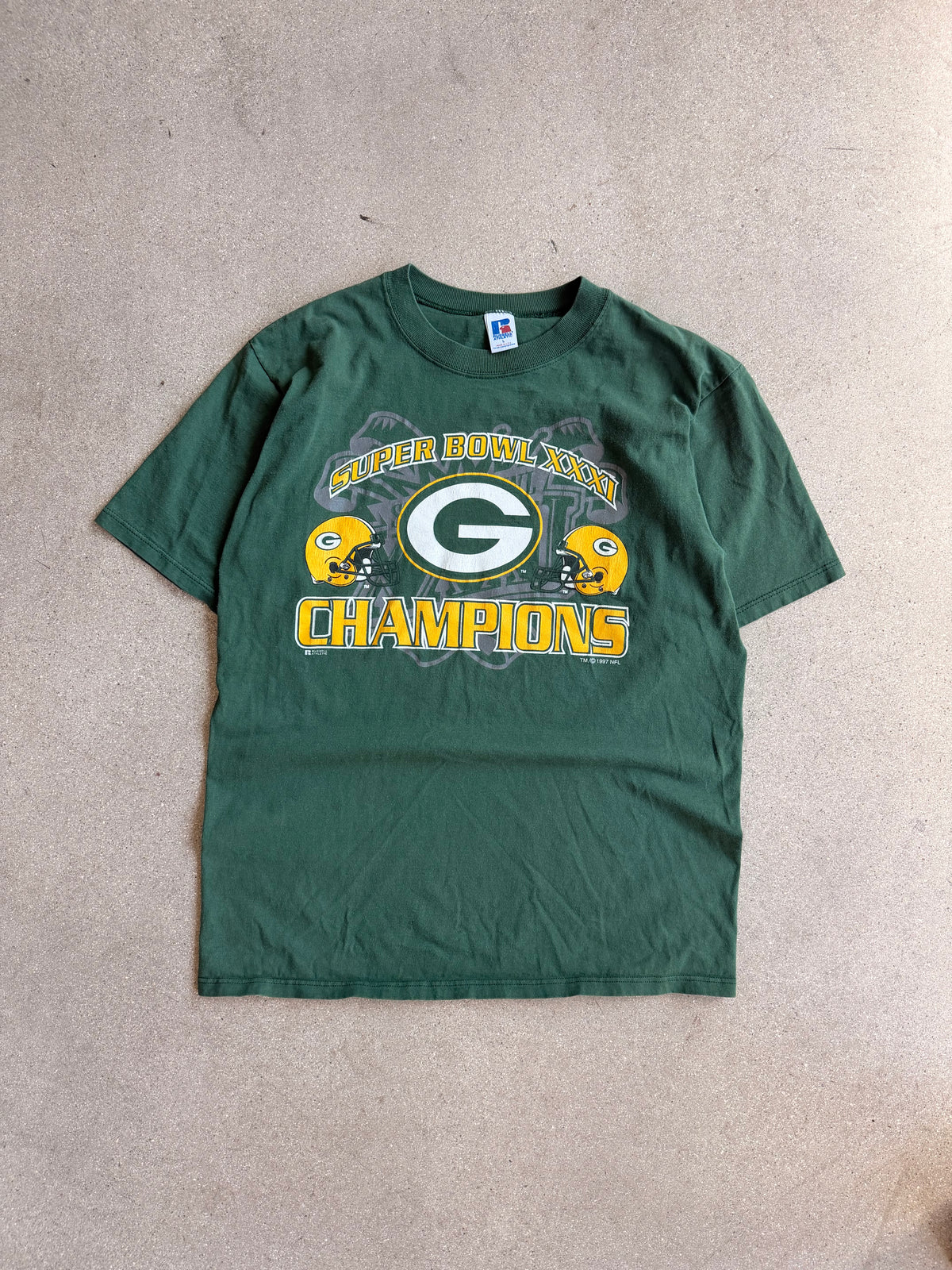 Vintage Packers Super Bowl 31 Champions Tee - L