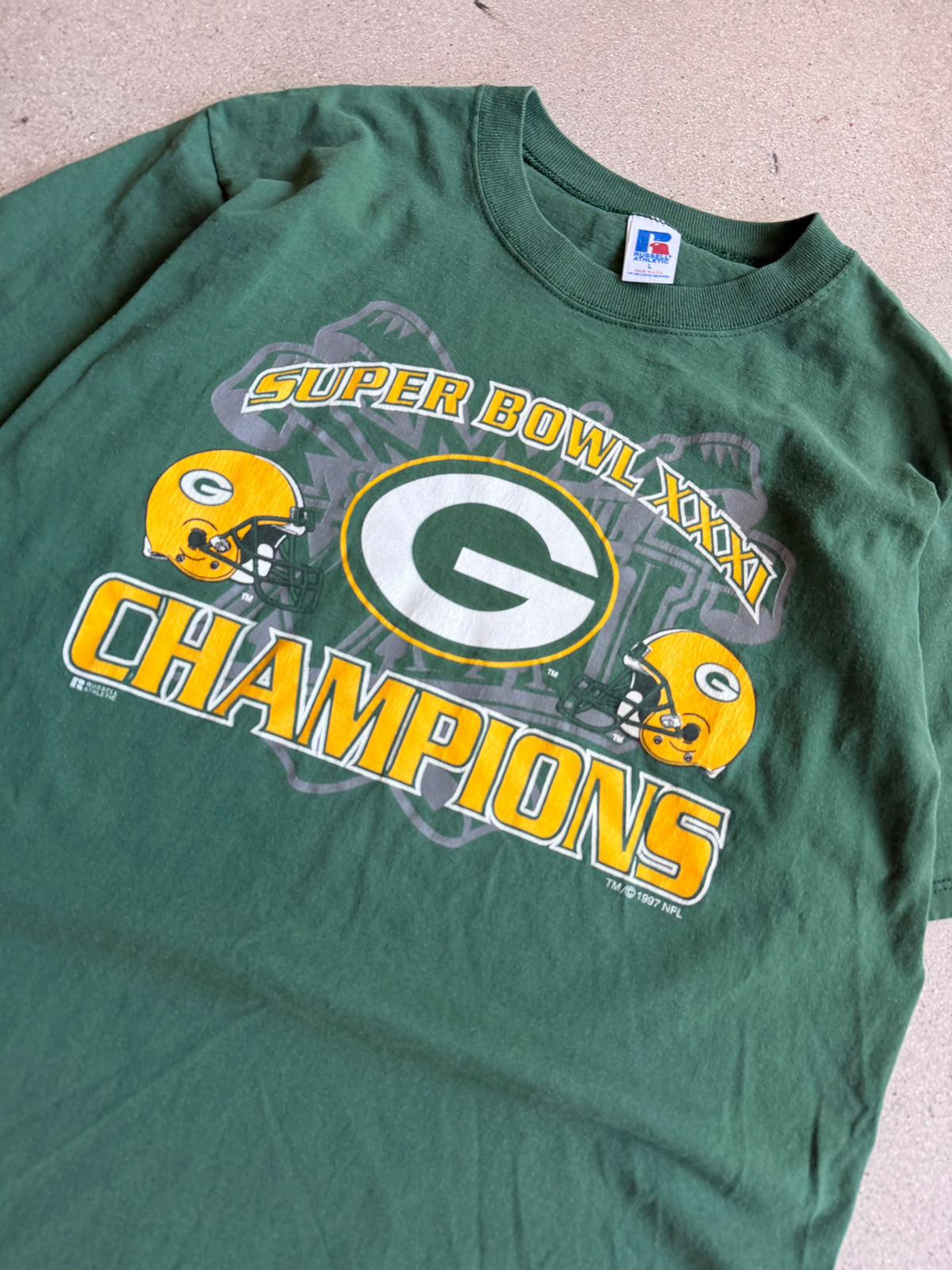 Vintage Packers Super Bowl 31 Champions Tee - L