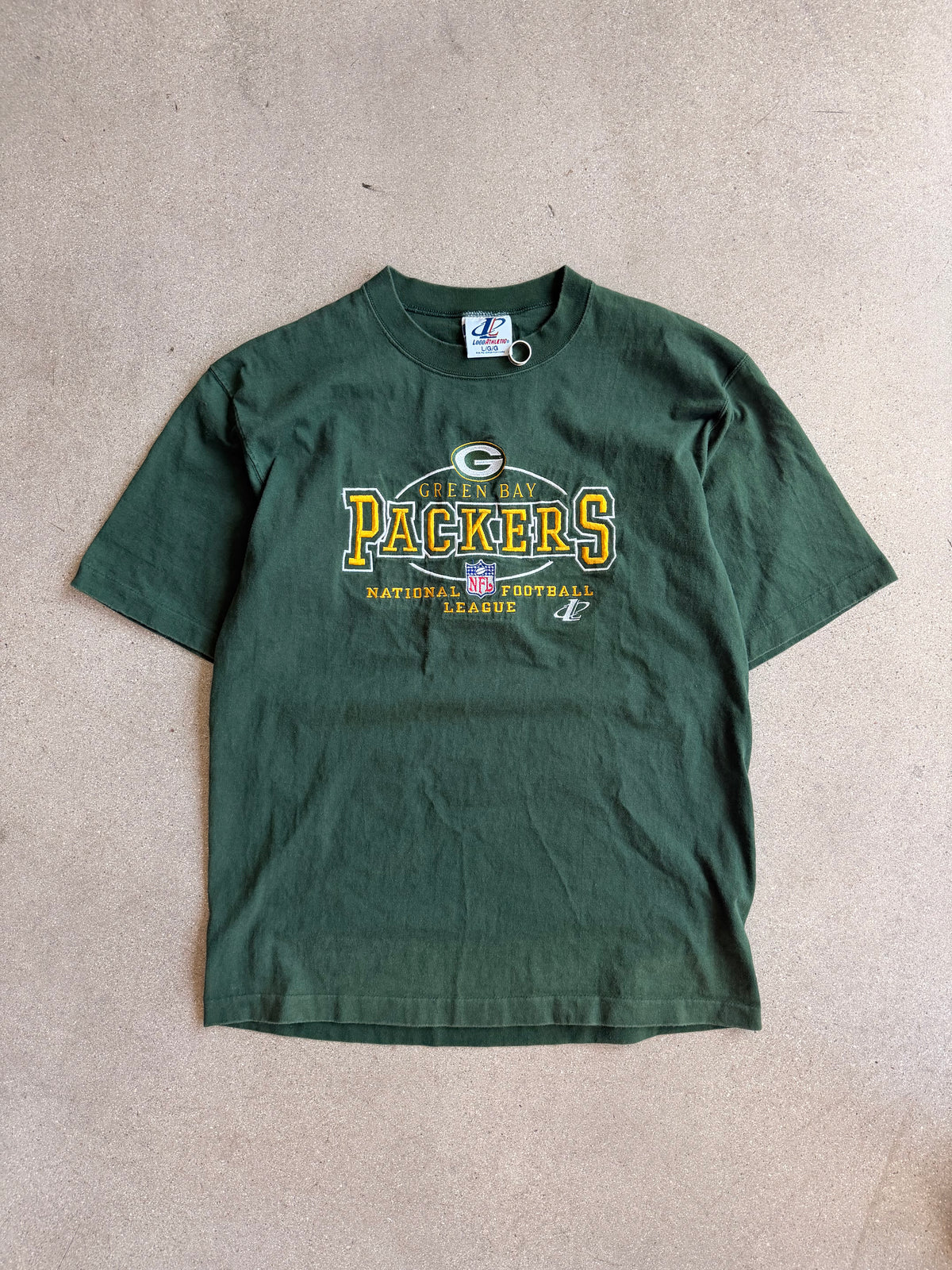 Vintage Packers Logo Athletic Heavy Weight Graphic Tee - L