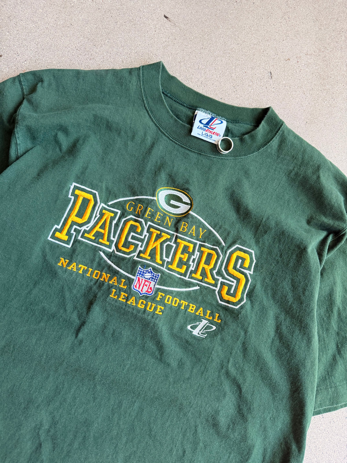 Vintage Packers Logo Athletic Heavy Weight Graphic Tee - L