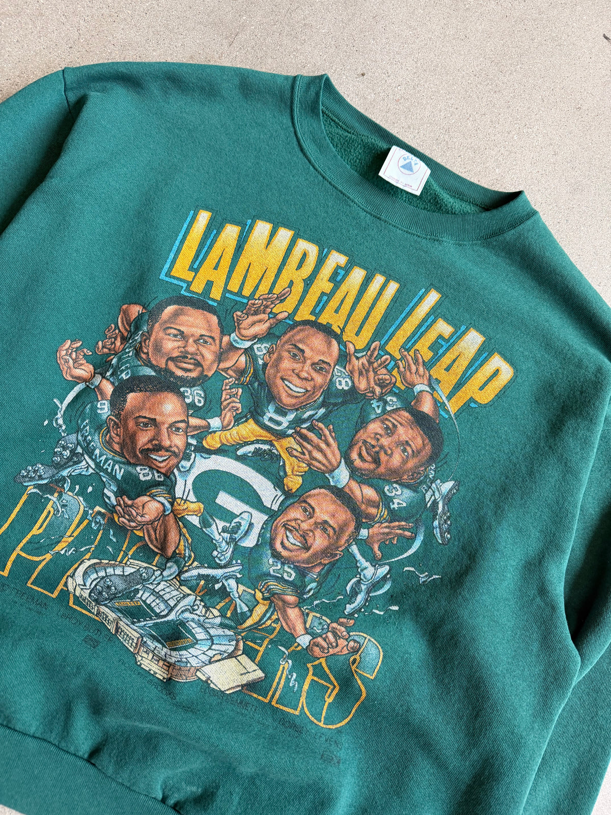 Vintage "Lambeau Leap" Caricature Crewneck - XL