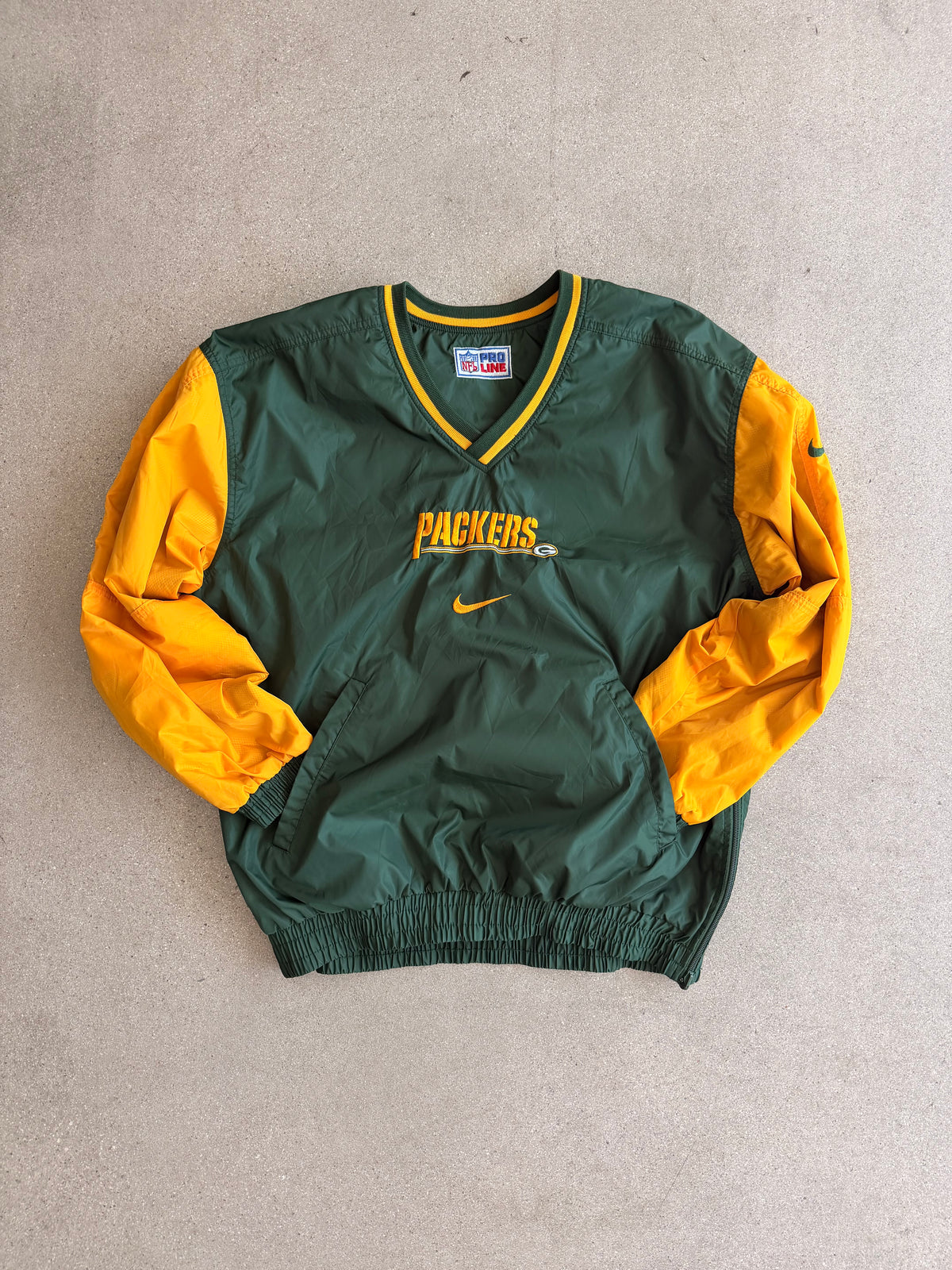 Vintage Reversable Nike Pro Line Packers Windbreaker