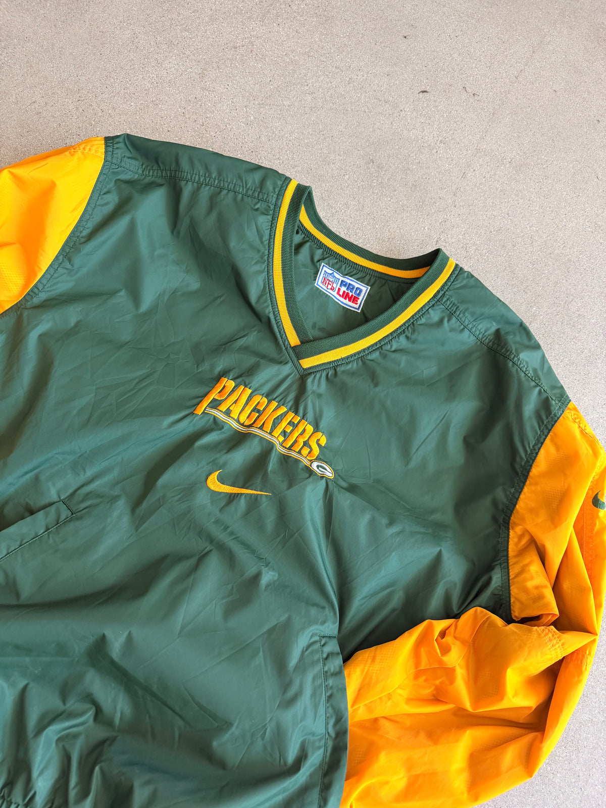 Vintage Reversable Nike Pro Line Packers Windbreaker