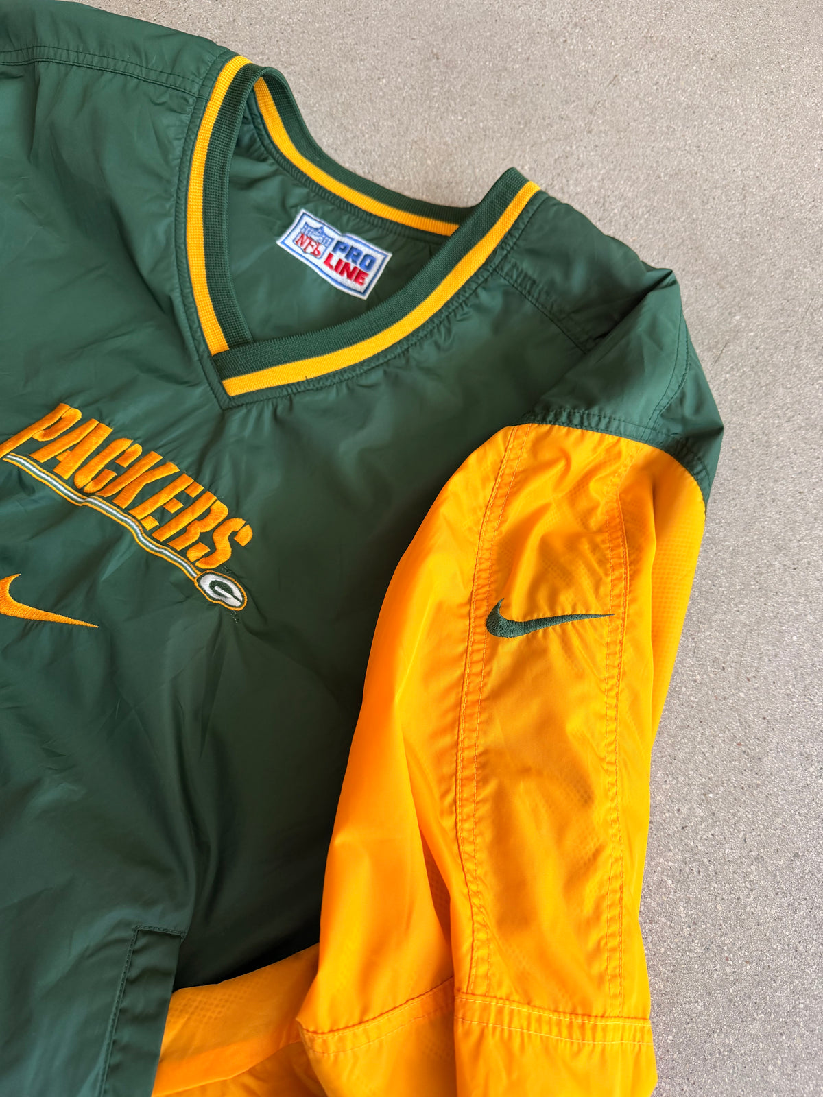 Vintage Reversable Nike Pro Line Packers Windbreaker