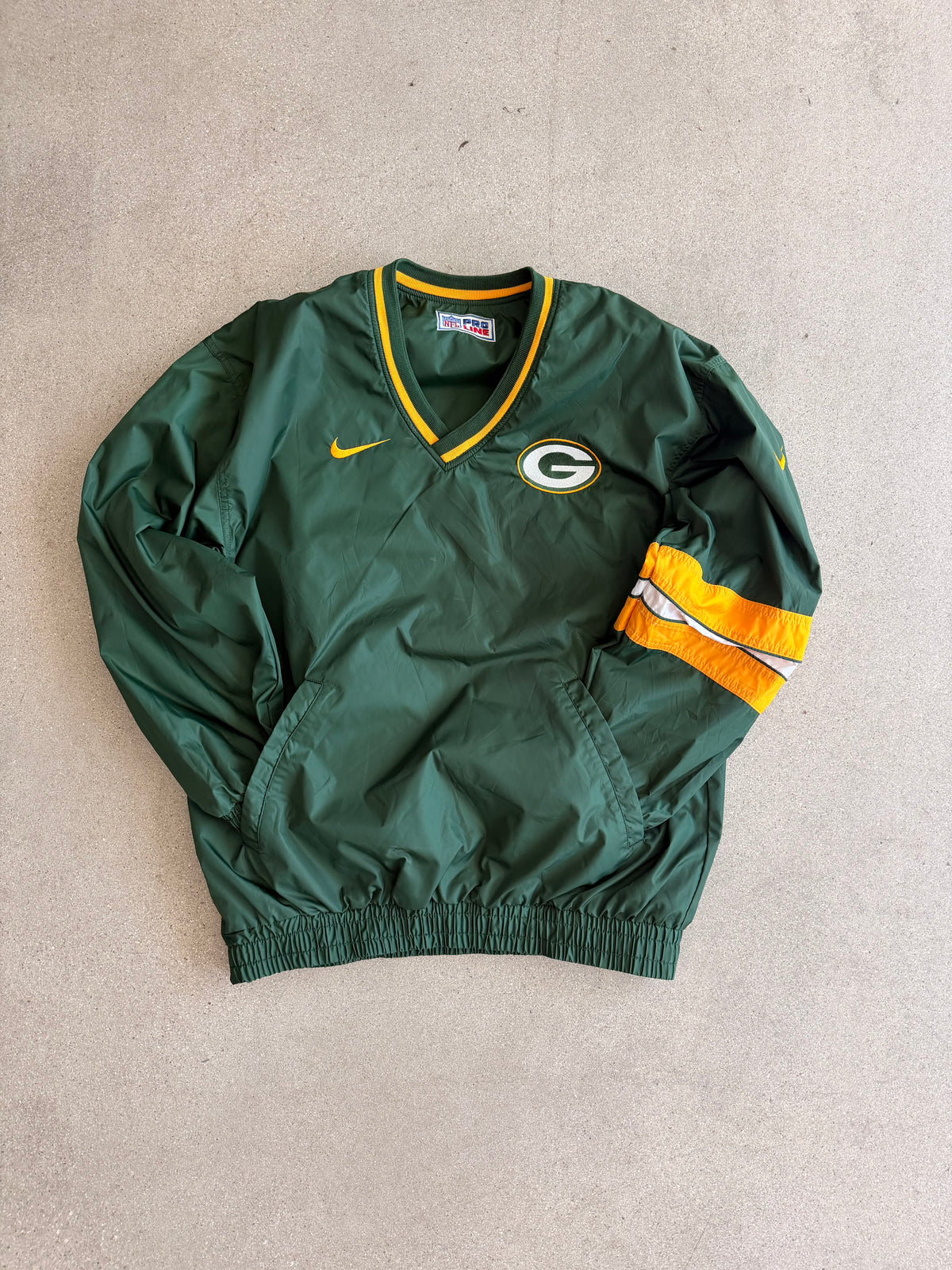 Vintage Reversable Nike Pro Line Packers Windbreaker