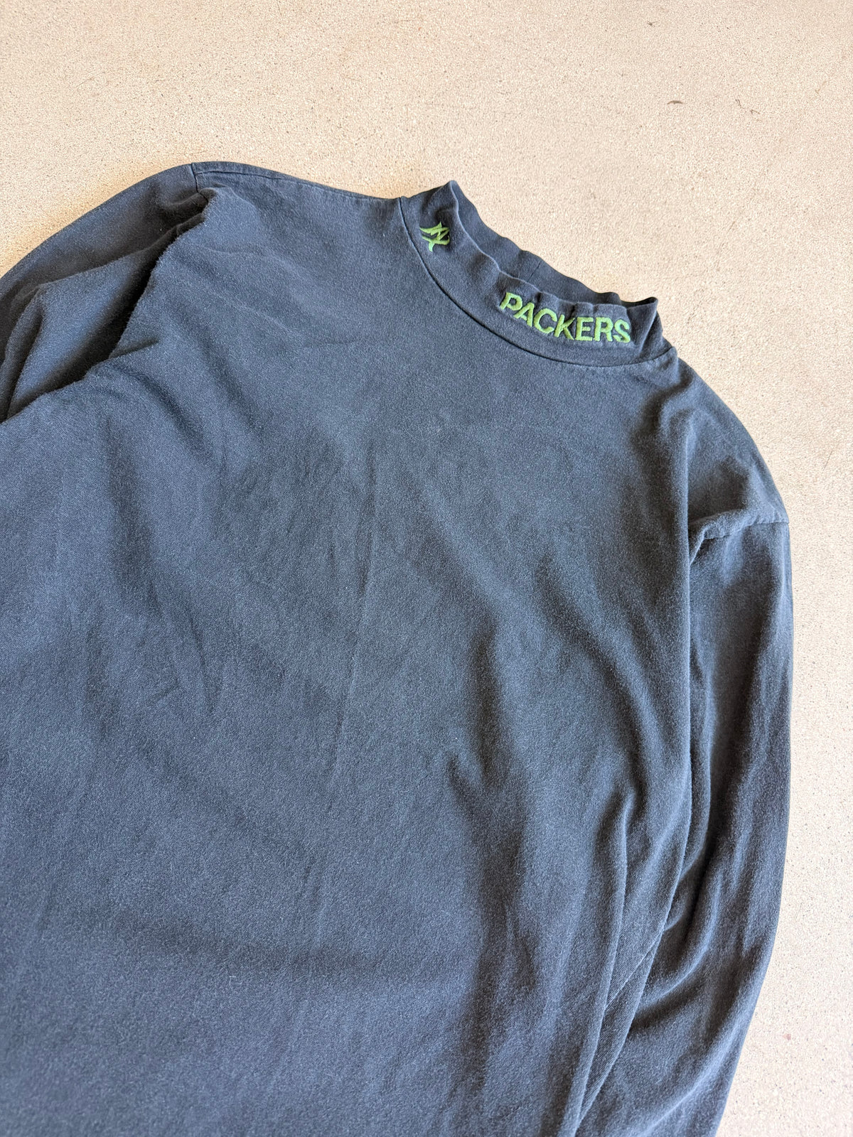 Vintage Black Packer Turtle Neck Undershirt - M/L