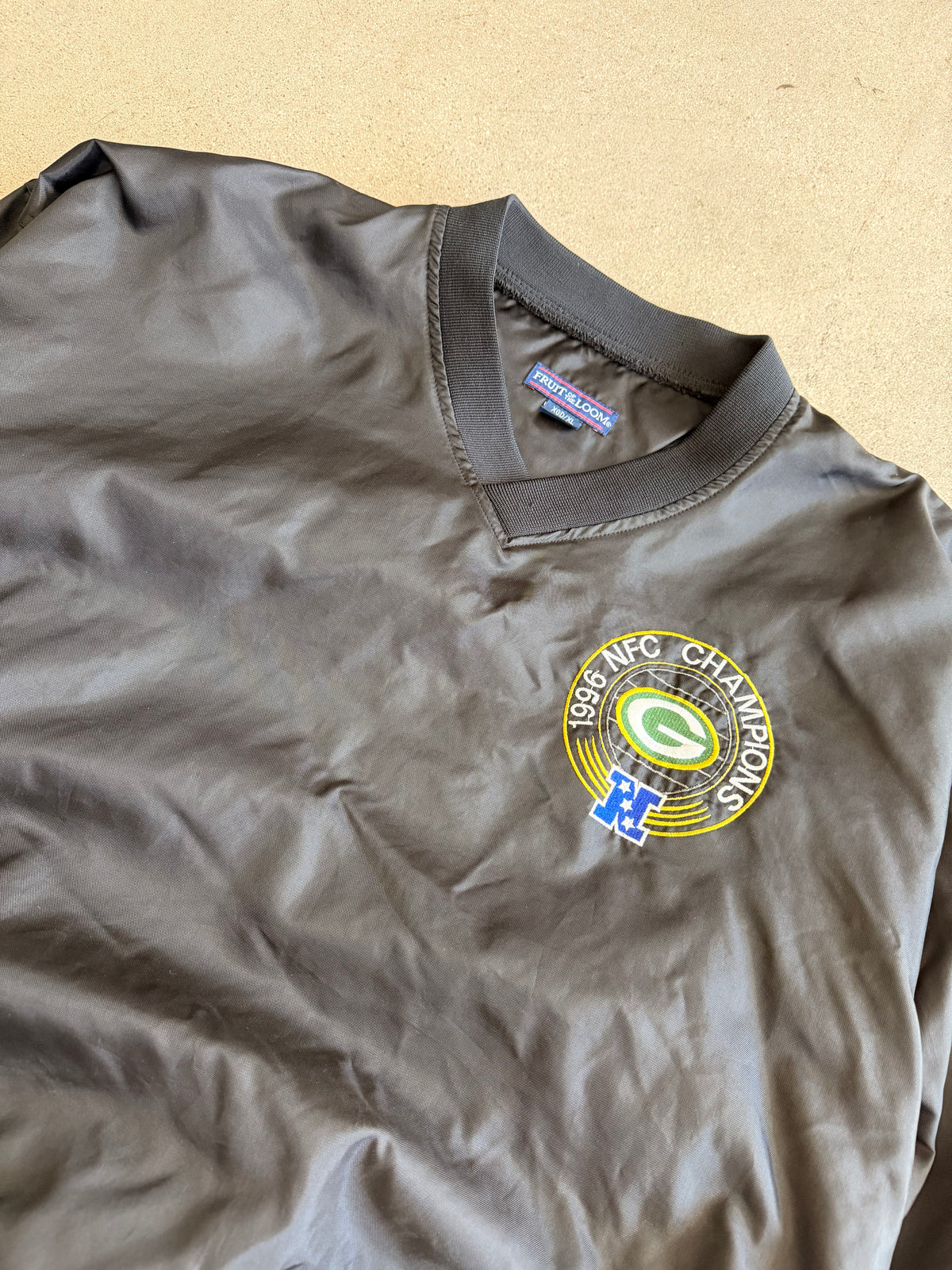 Vintage Packer NFC Champions Windbreaker - XL
