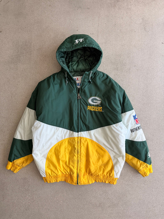 Vintage Packers Logo Athletic Insluated Puffer Jacket - XL/XXL