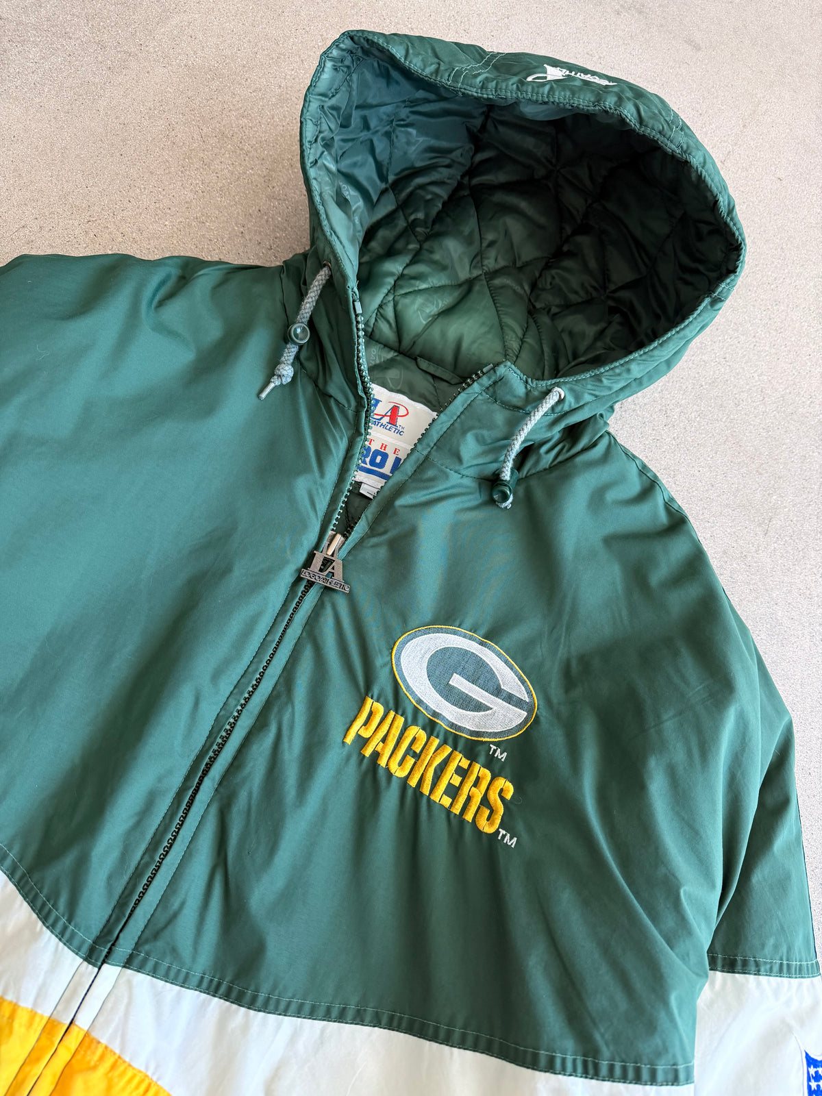 Vintage Packers Logo Athletic Insluated Puffer Jacket - XL/XXL