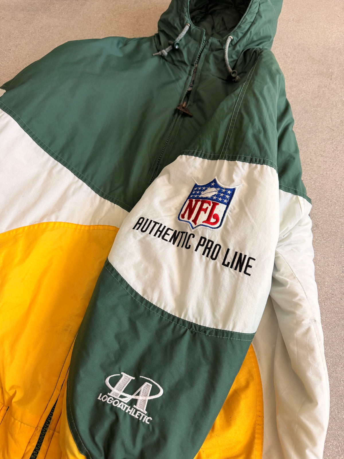 Vintage Packers Logo Athletic Insluated Puffer Jacket - XL/XXL