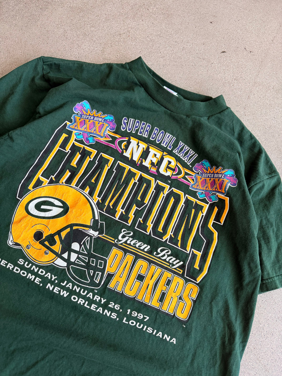 Vintage Packers Super Bowl 31 Graphic Tee - L