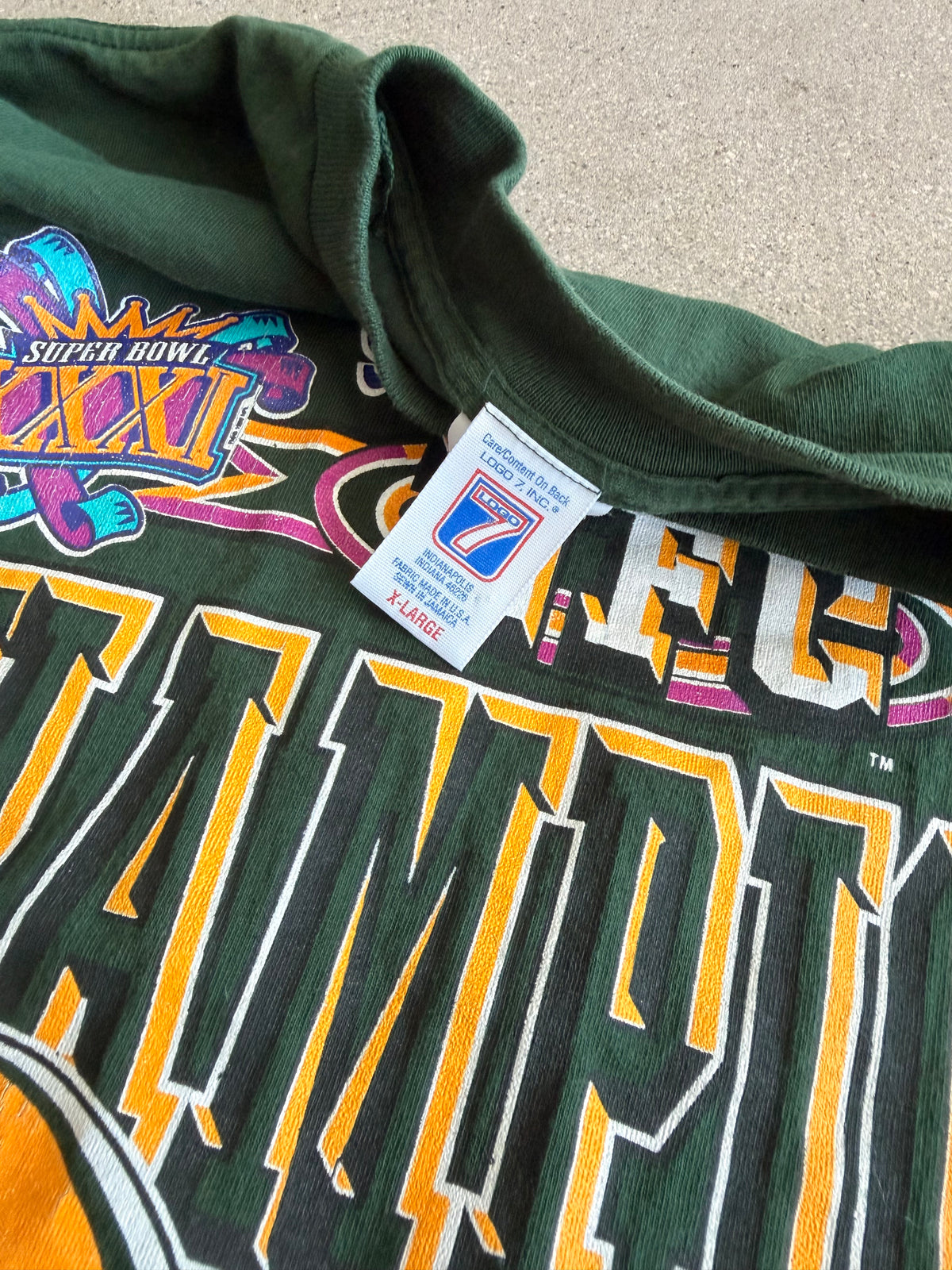 Vintage Packers Super Bowl 31 Graphic Tee - L