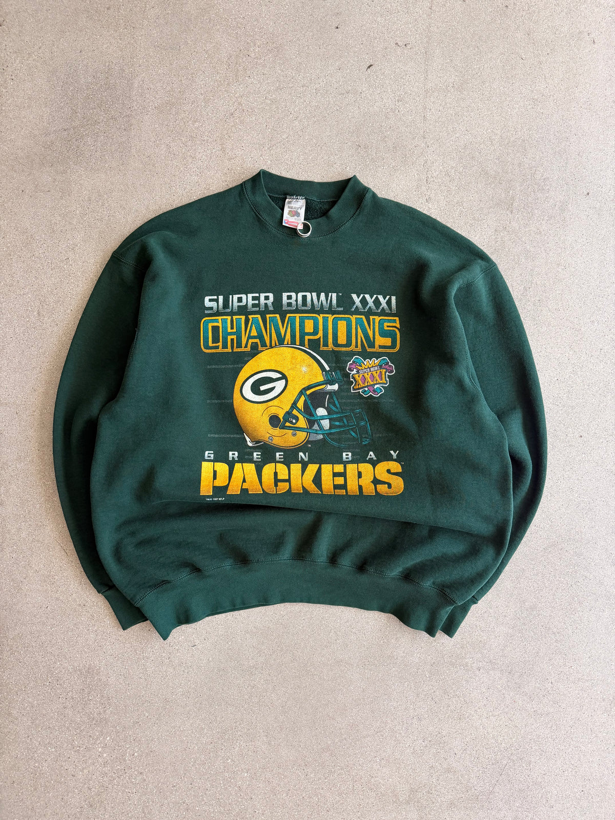 Vintage Packers Super Bowl 31 Champions Crewneck - XXL